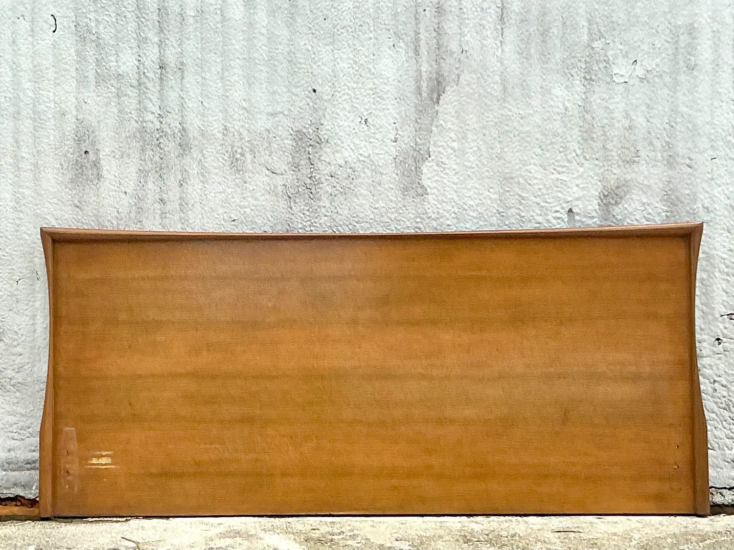 Vintage MCM Plank King Headboard - Back view