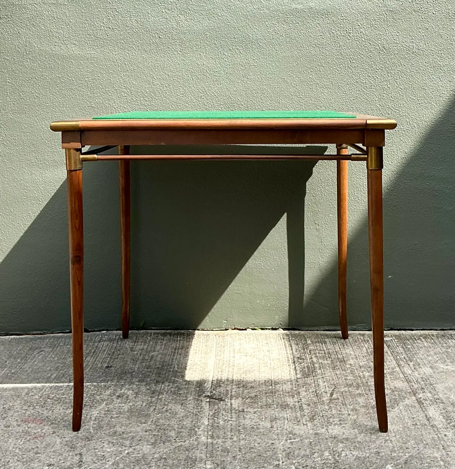 Vintage MCM Reversible Top Game Table - Side view