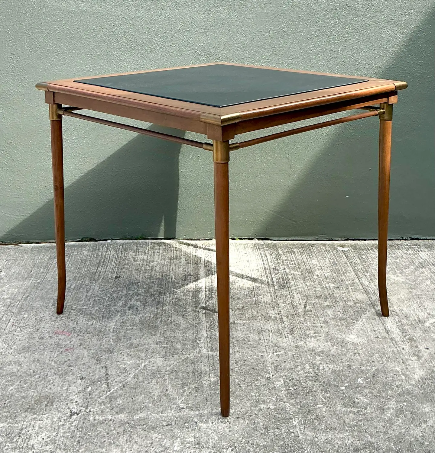 Vintage MCM Reversible Top Game Table - Back view