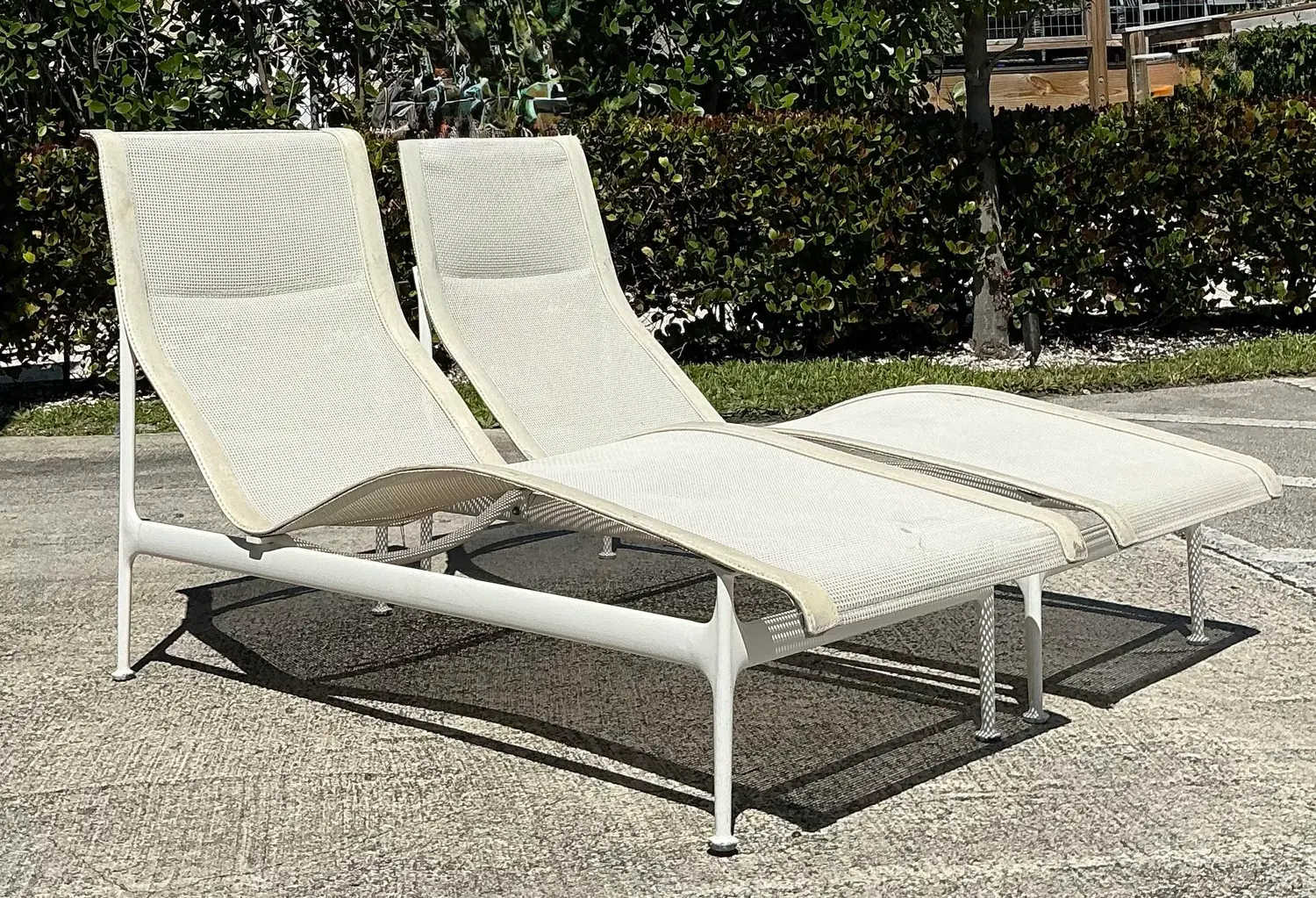 Vintage MCM Richard Schultz for Knoll 1966 Chaise Lounge - A Pair - Back view