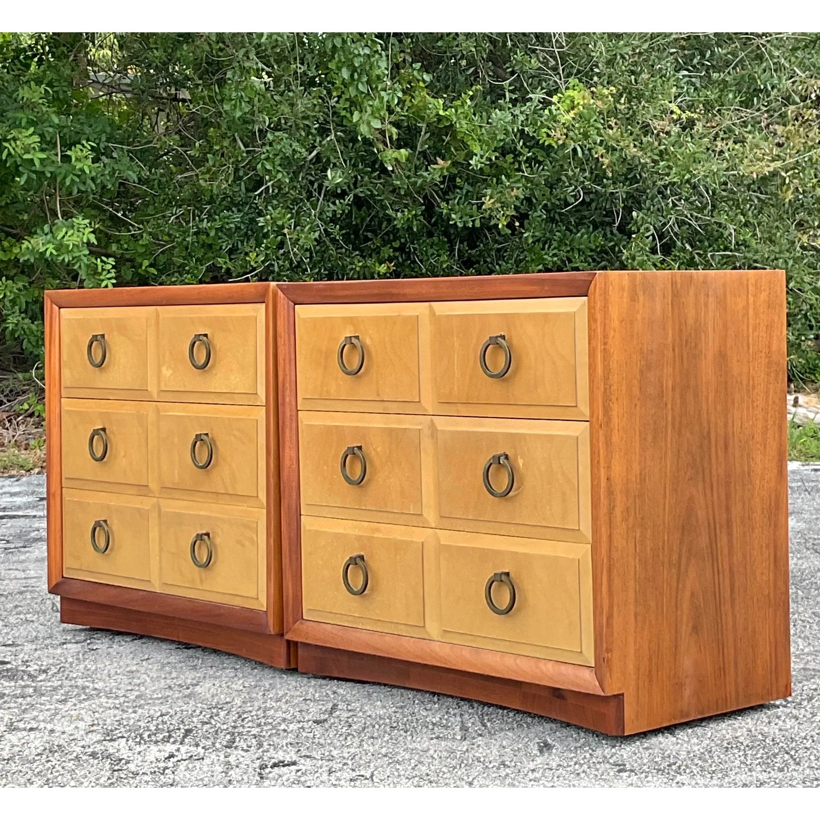Vintage MCM Robsjohn Gibbings for Widdicomb Chest of Drawers - a Pair - Top view