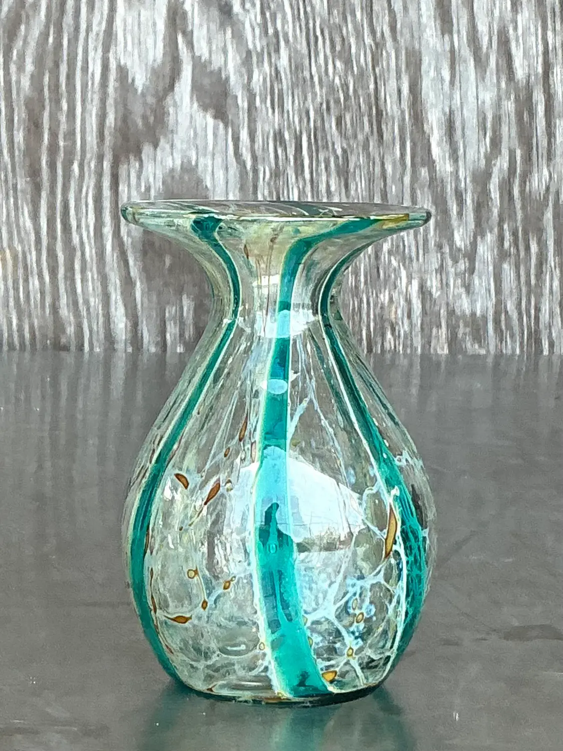 Vintage Mdina Malta Glass Vase - Side view