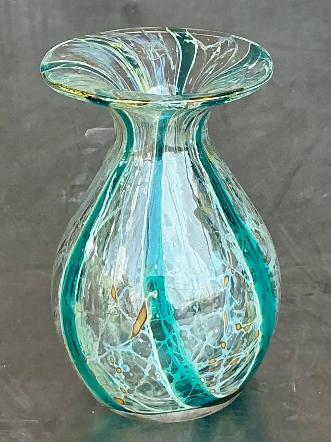 Vintage Mdina Malta Glass Vase - Back view