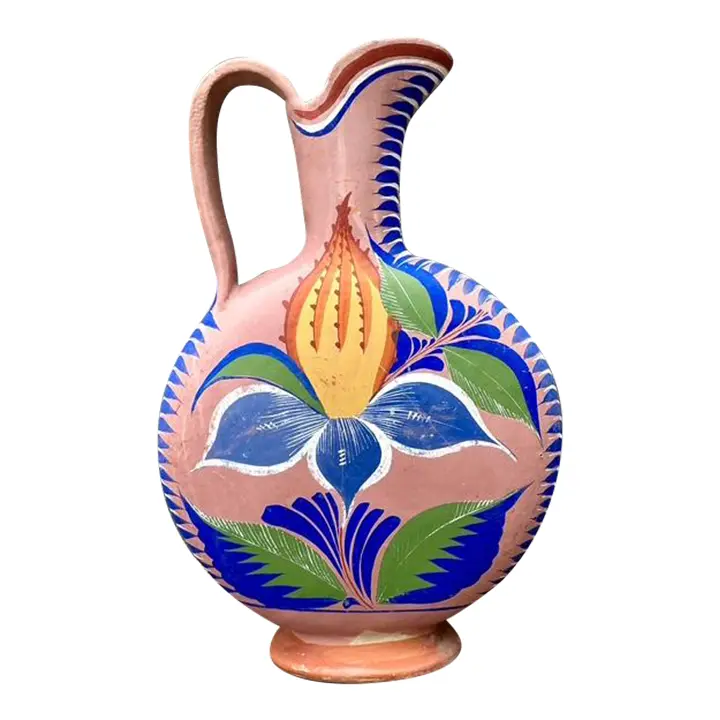 Vintage Mexican Hand Painted Pitcher