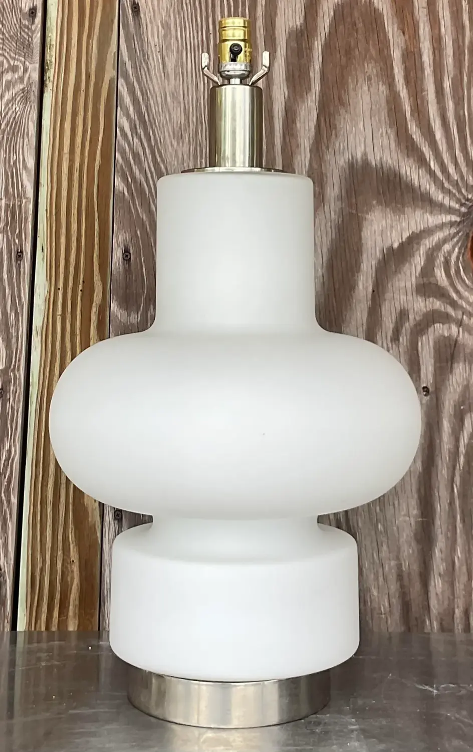 Vintage Mid 20th Century After Bobo Piccoli for Fontana Arte Glass Lamp - Detail view