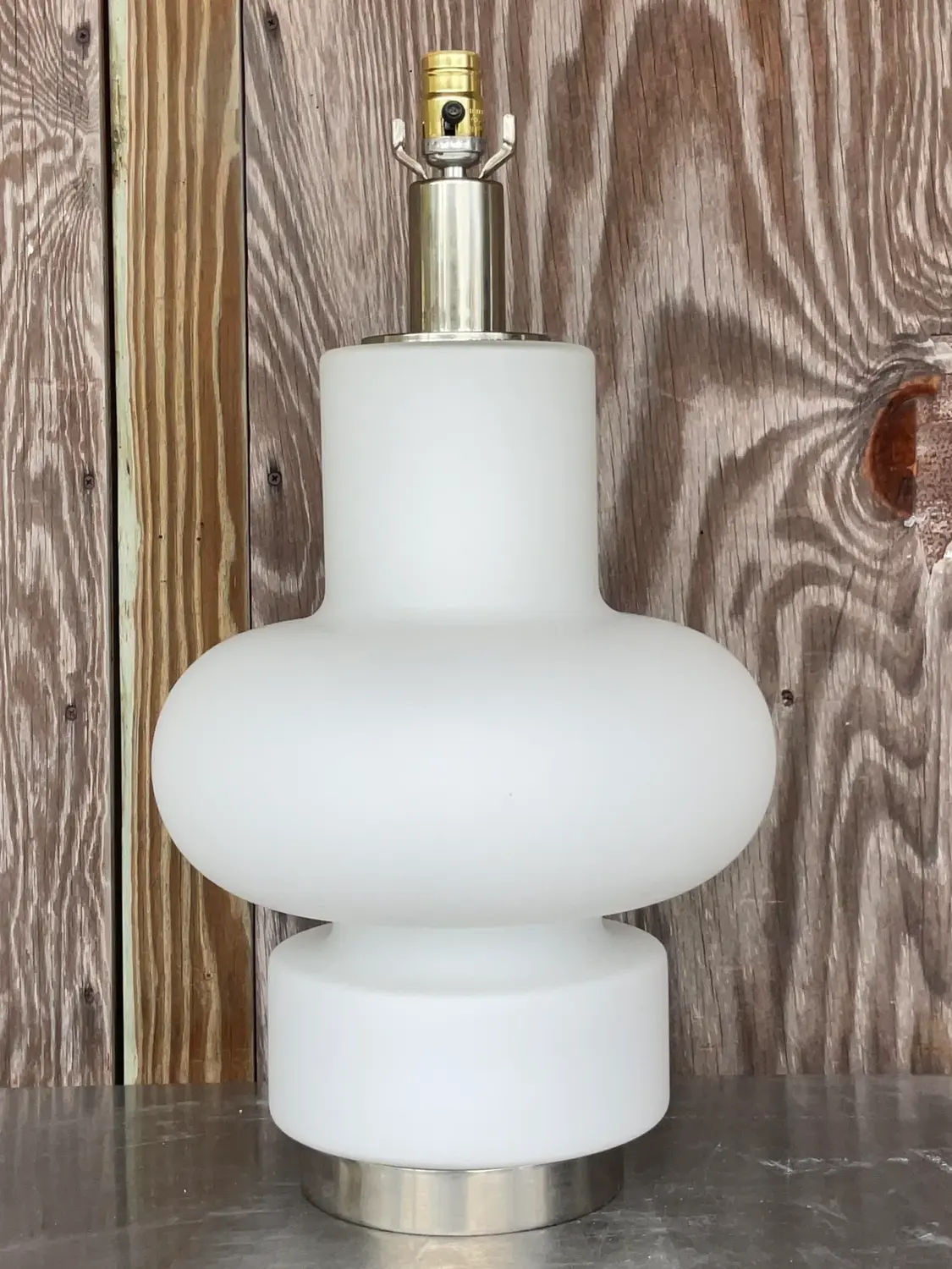 Vintage Mid 20th Century After Bobo Piccoli for Fontana Arte Glass Lamp - Top view