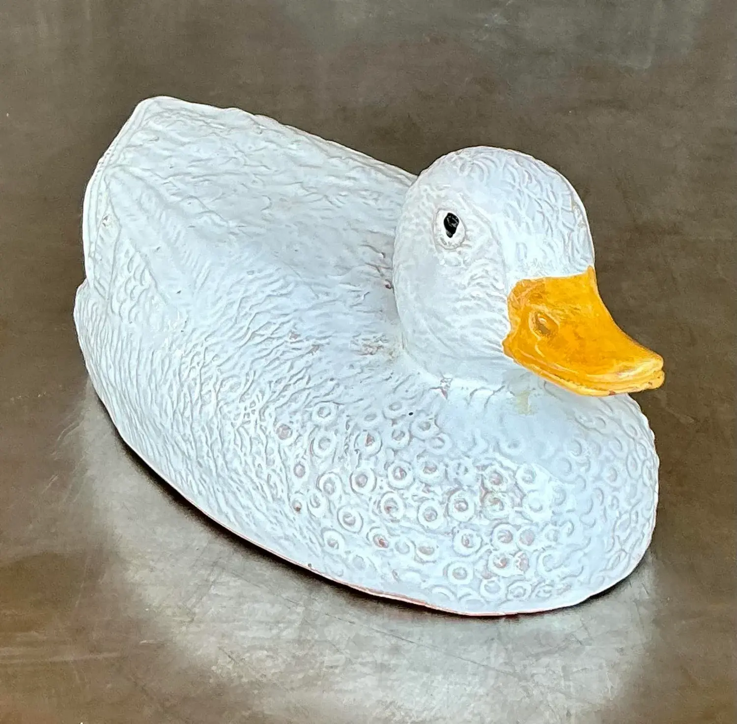 Vintage Mid-Century Modern Raymor Glazed Ceramic Duck - Top view