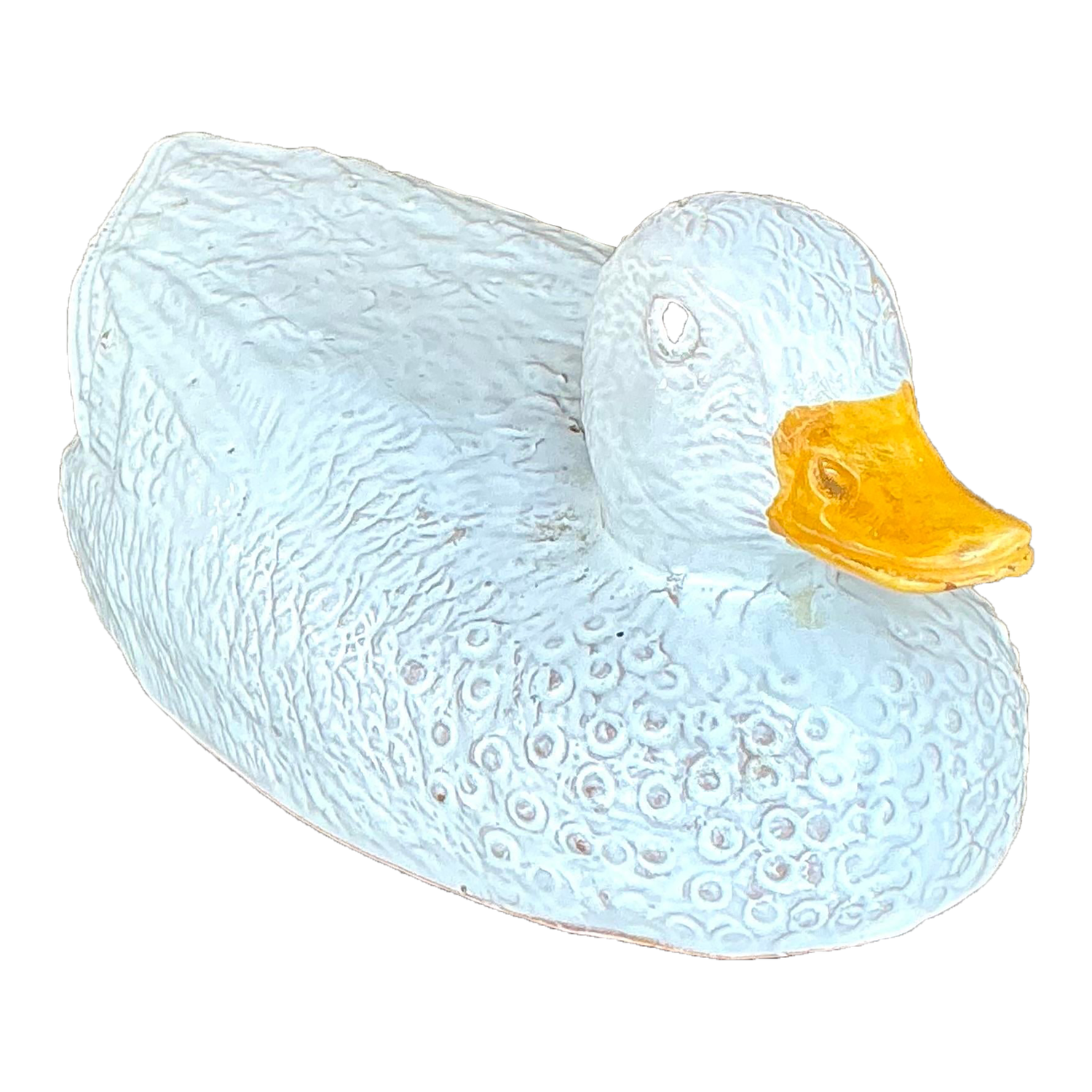 Vintage Mid-Century Modern Raymor Glazed Ceramic Duck - Detail view