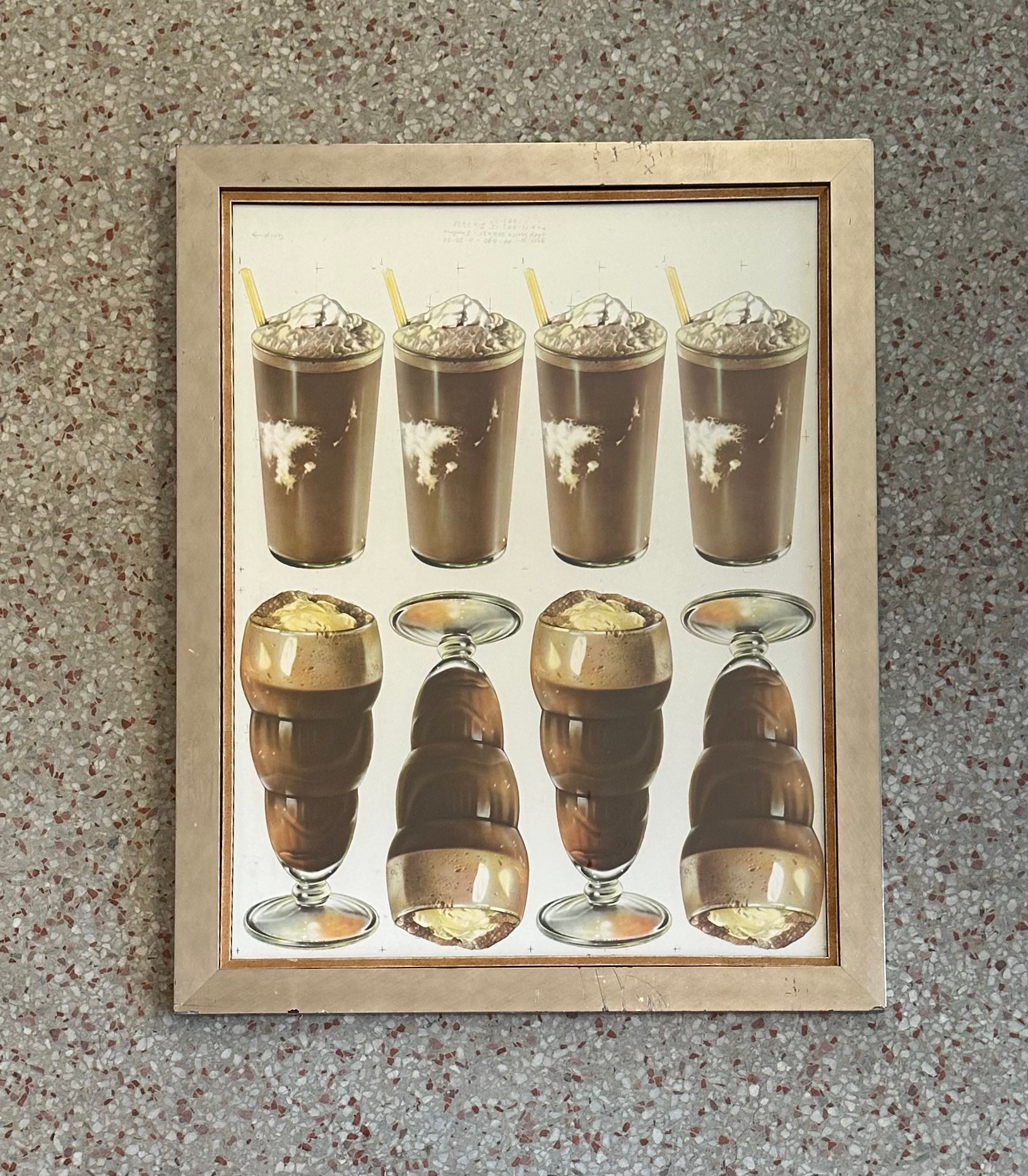 Vintage Mid Century Root Beer Float Print - Detail view
