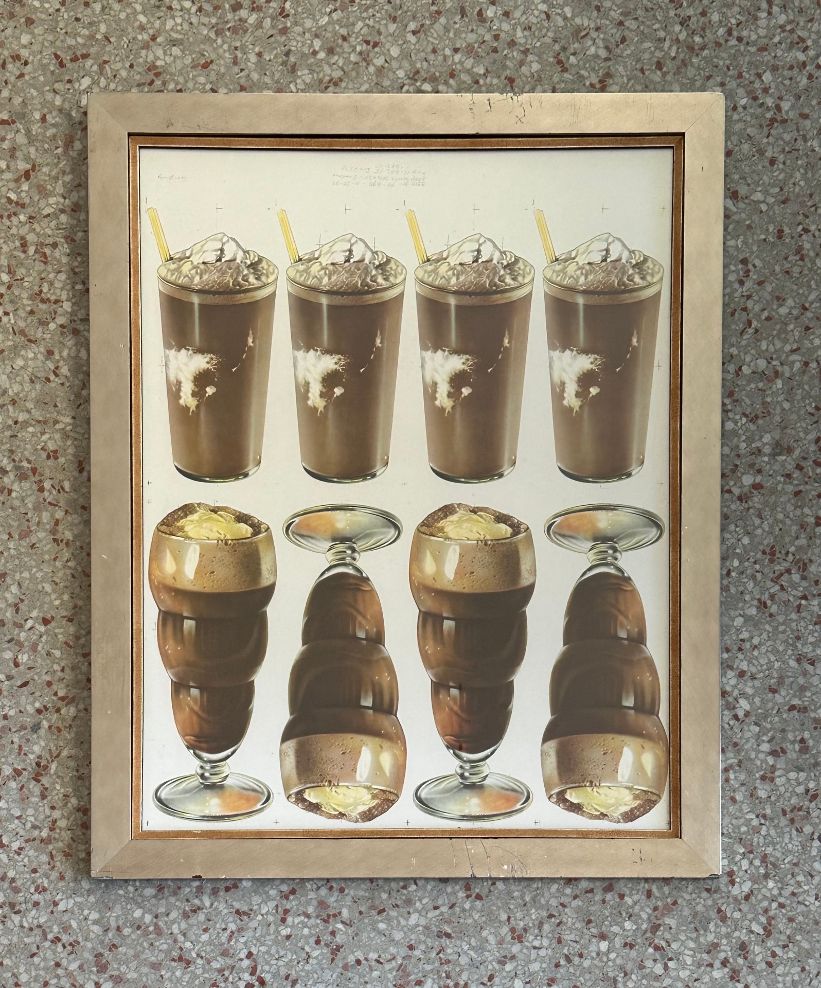 Vintage Mid Century Root Beer Float Print - Side view