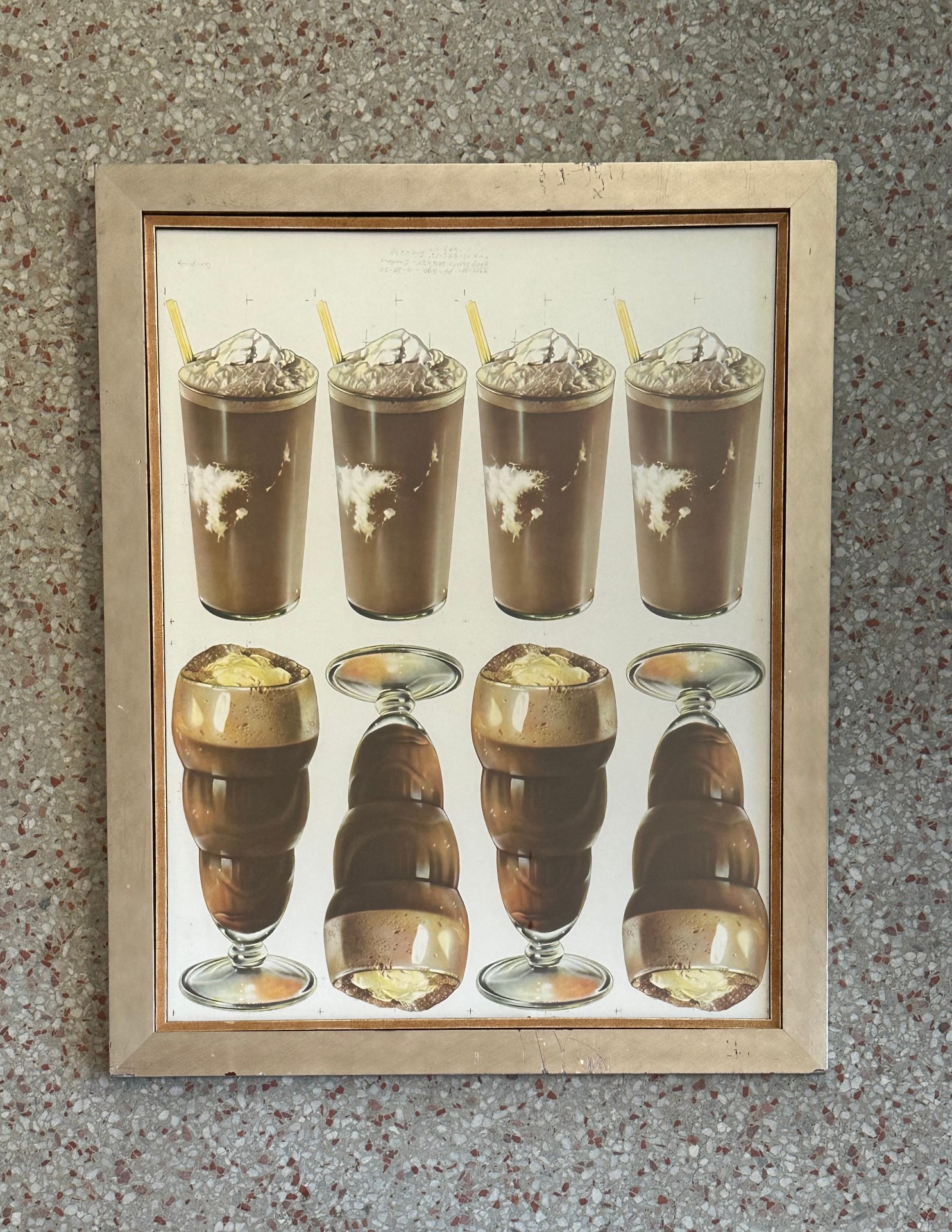 Vintage Mid Century Root Beer Float Print - Back view