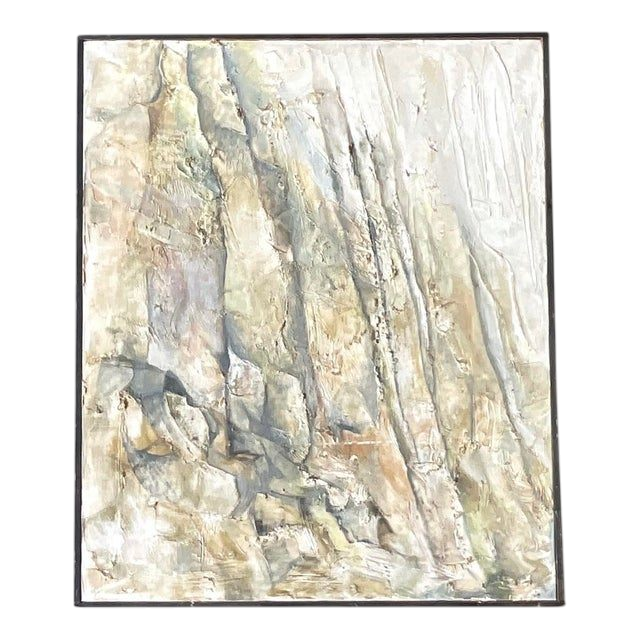 Vintage Midcentury Abstract Original Oil Painting