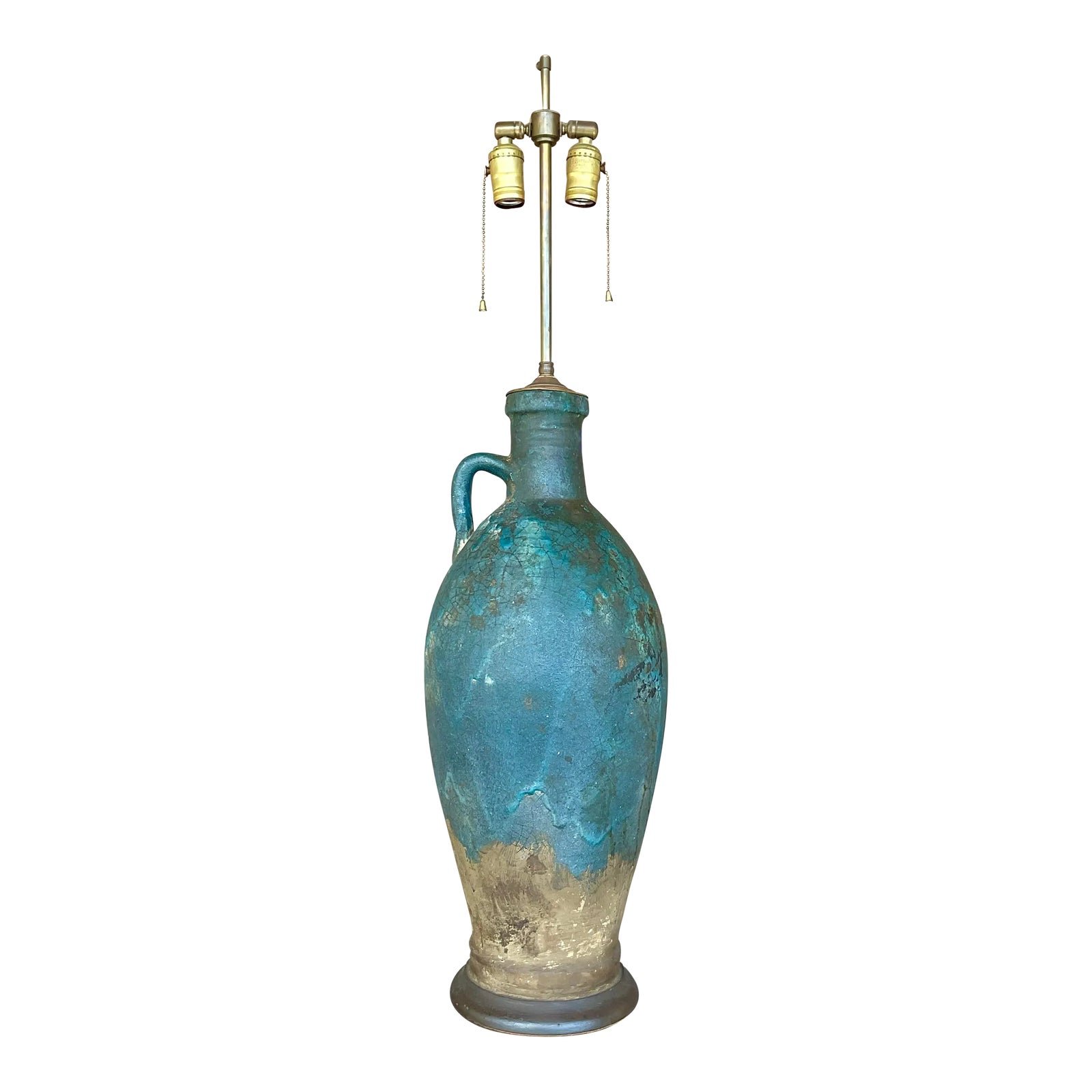 Vintage Midcentury Lava Glaze Table Lamp
