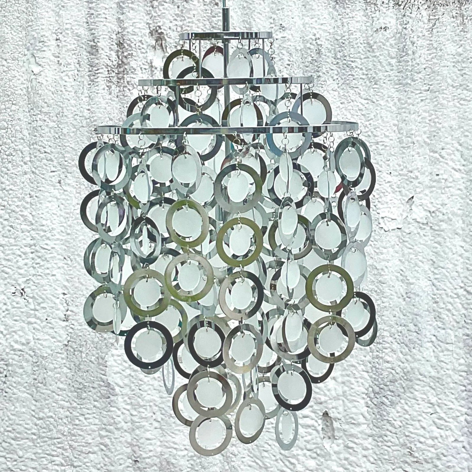 Vintage Midcentury Verner Panton Rings Chandelier - Top view