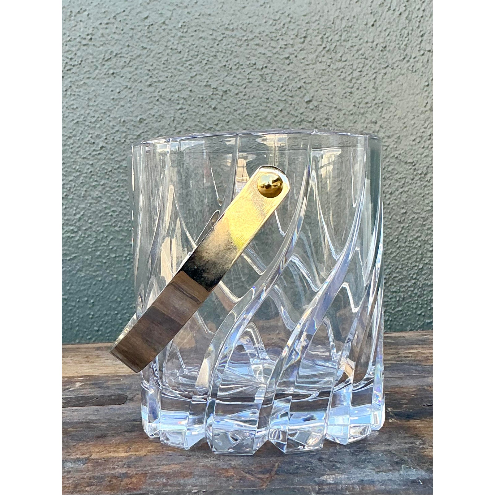 Vintage Mikasa “Olympus” Cut Crystal Ice Bucket - Detail view