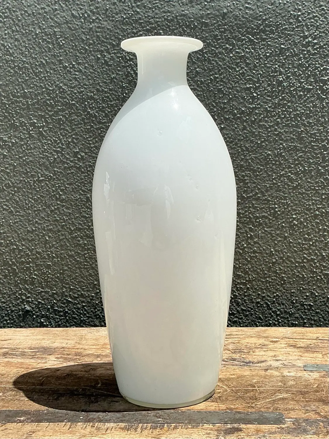 Vintage Milk Glass Bottle - Top view
