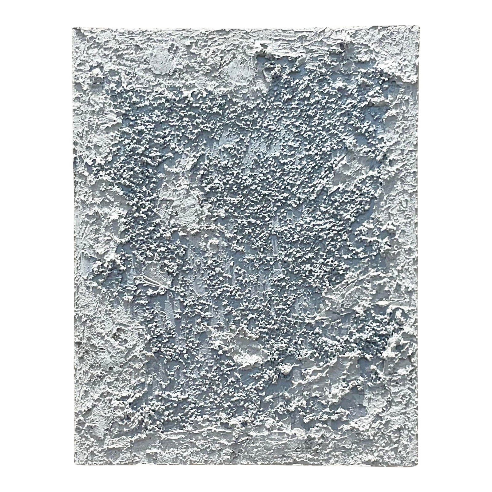Vintage Modern Minimalist Signed Mixed Media Original Oil Painting on Canvas