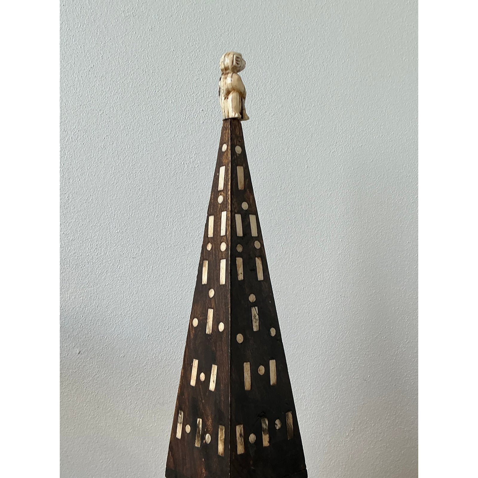 Vintage Monkey Inlay Obelisk - Top view
