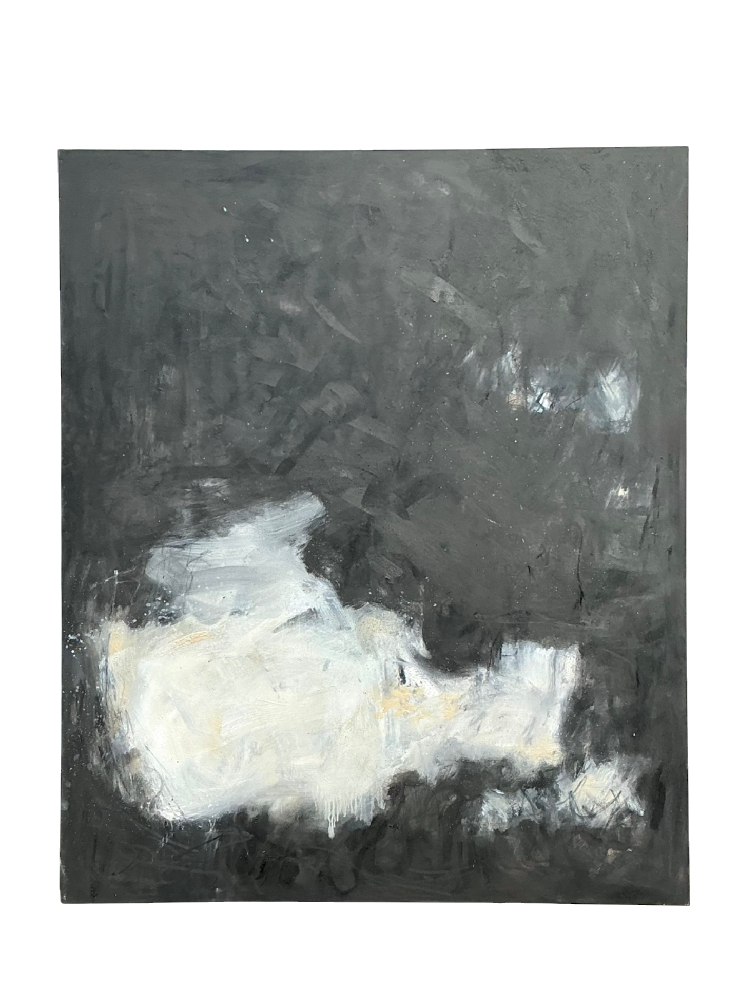 Vintage Monumental Abstract Oil On Canvas