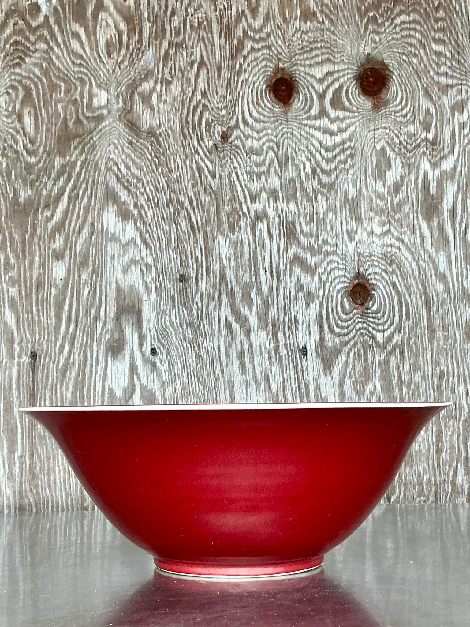 Vintage Monumental Boho Sang De Bouf Bowl - Side view
