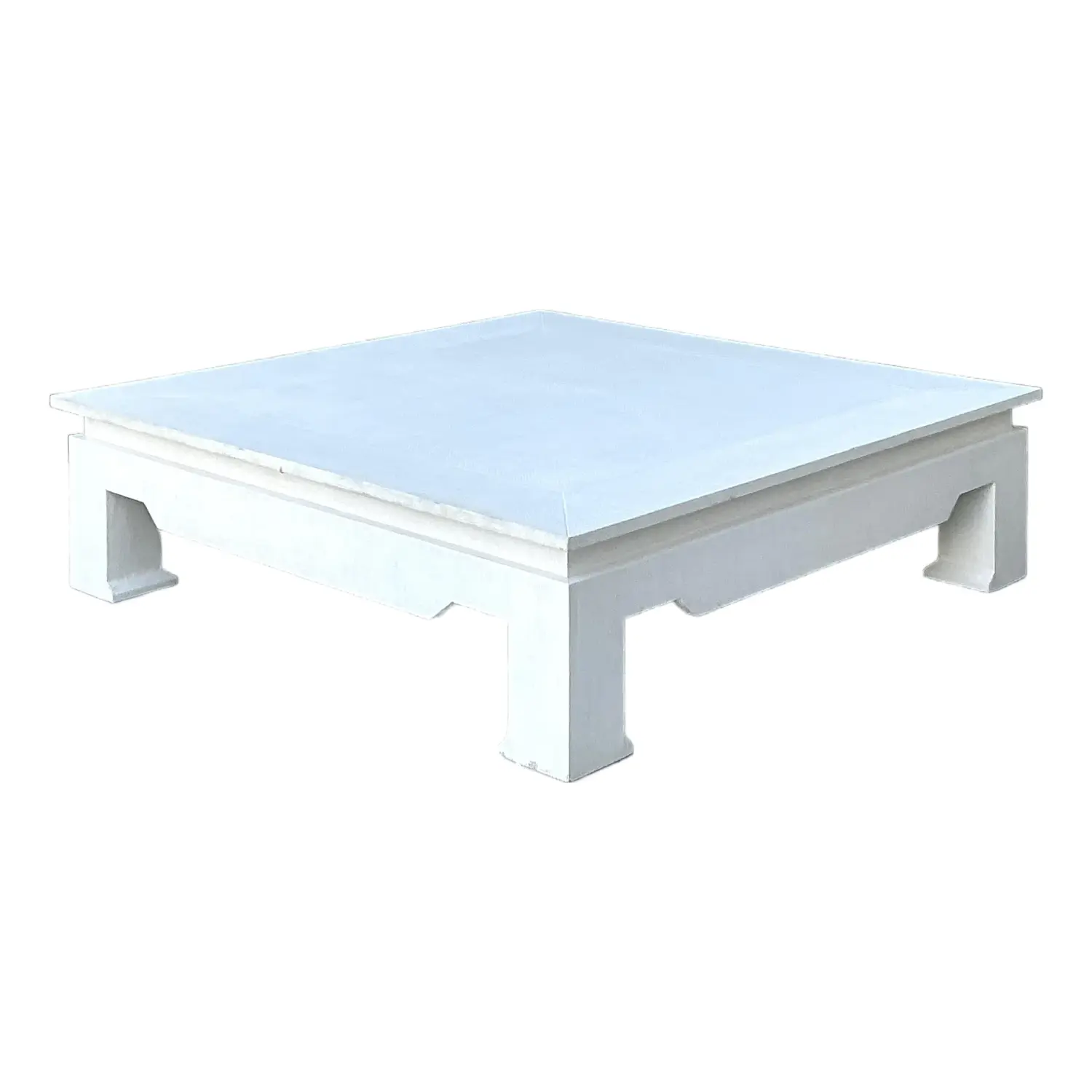 Vintage Monumental Grasscloth Coffee Table