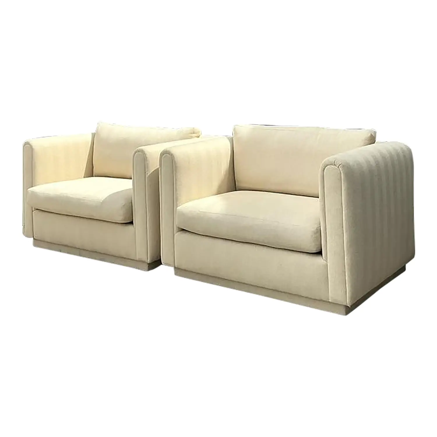 Vintage Monumental Lounge Chairs After Charles Pfister for Knoll
