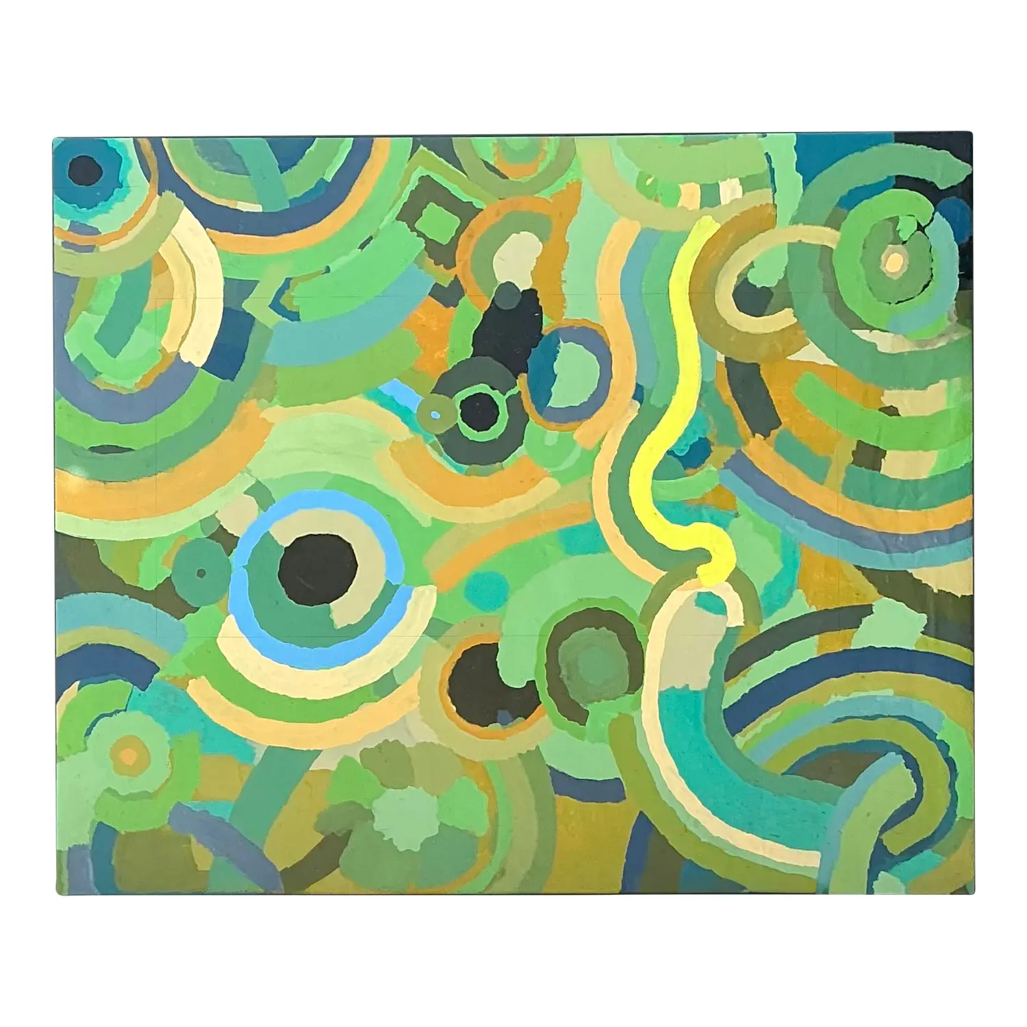 Vintage Monumental Original Abstract Oil on Canvas