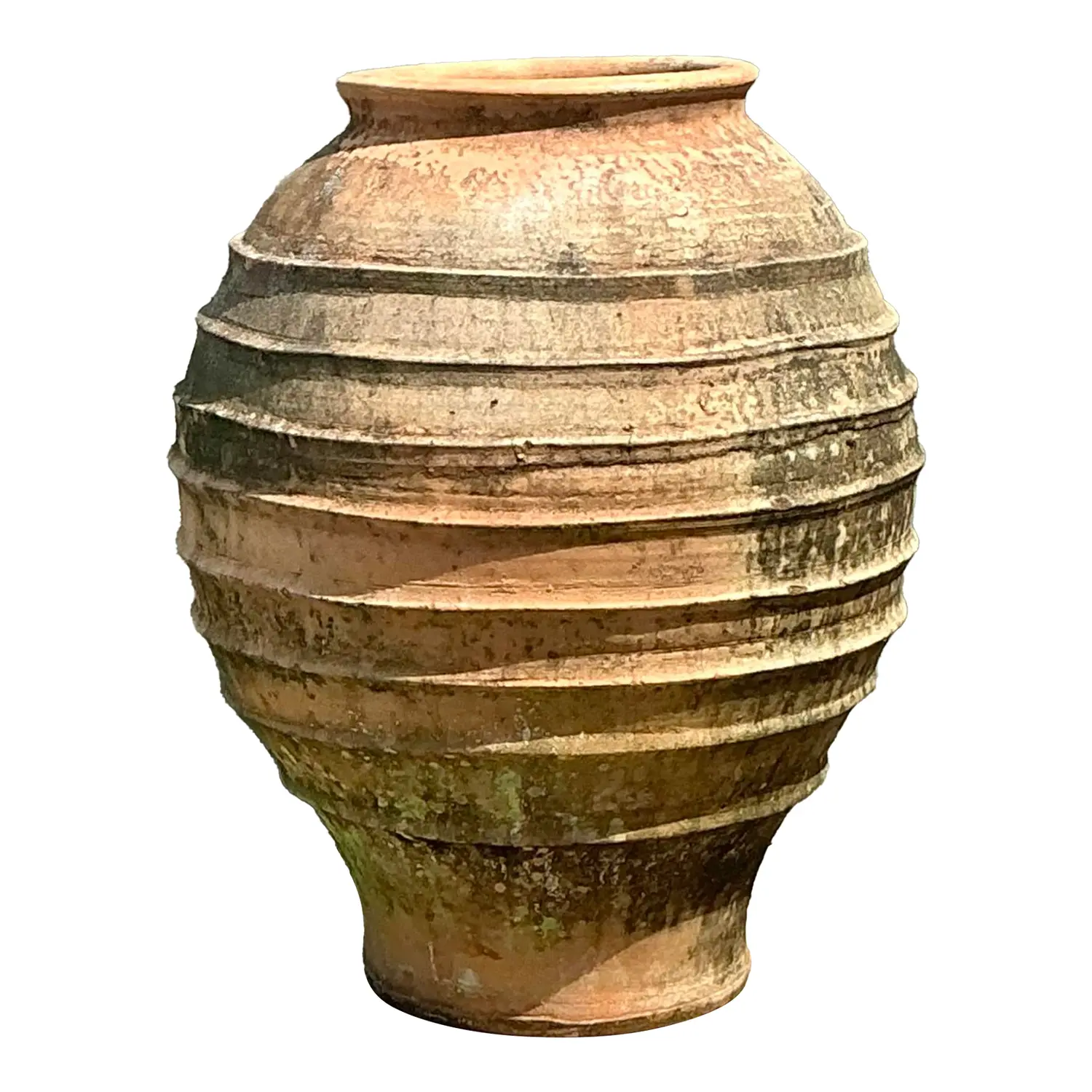 Vintage Monumental Patinated Terra Cotta Urn