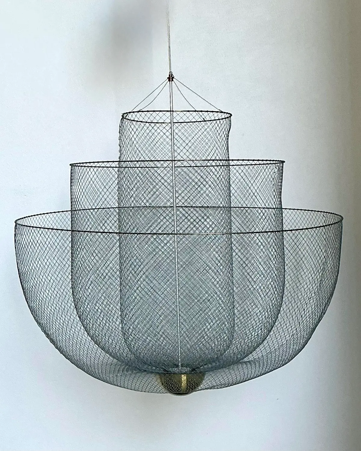 Vintage Moooi “Meshmatics” Steel Mesh Chandelier - Side view