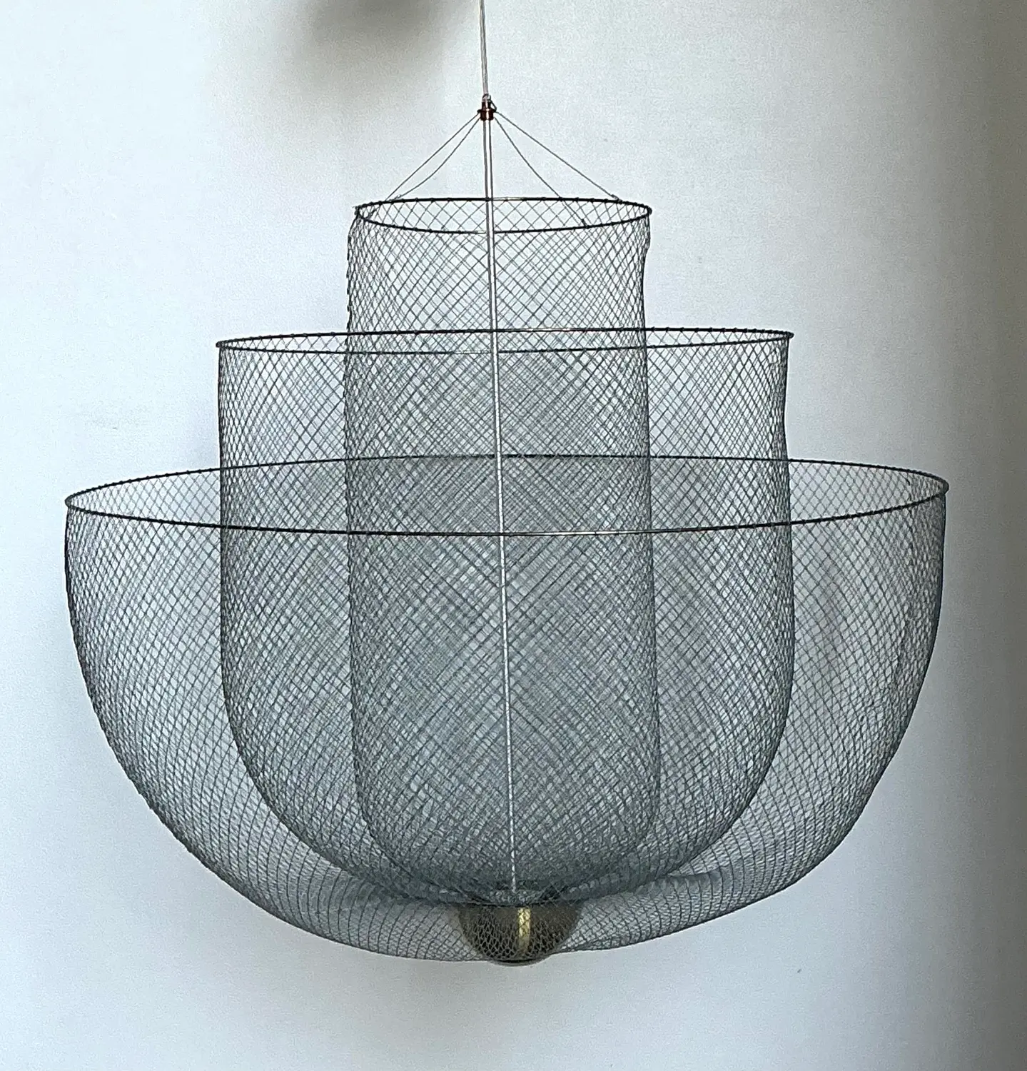 Vintage Moooi “Meshmatics” Steel Mesh Chandelier - Top view