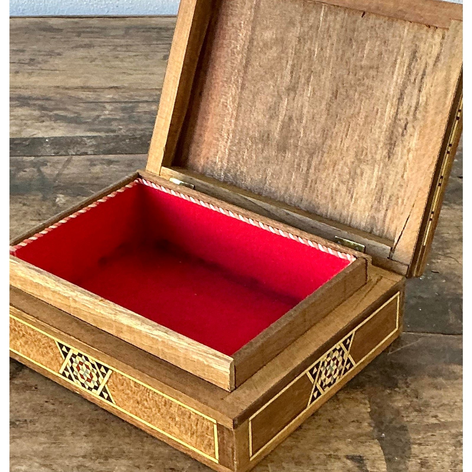 Vintage Moroccan Inlay Box - Top view