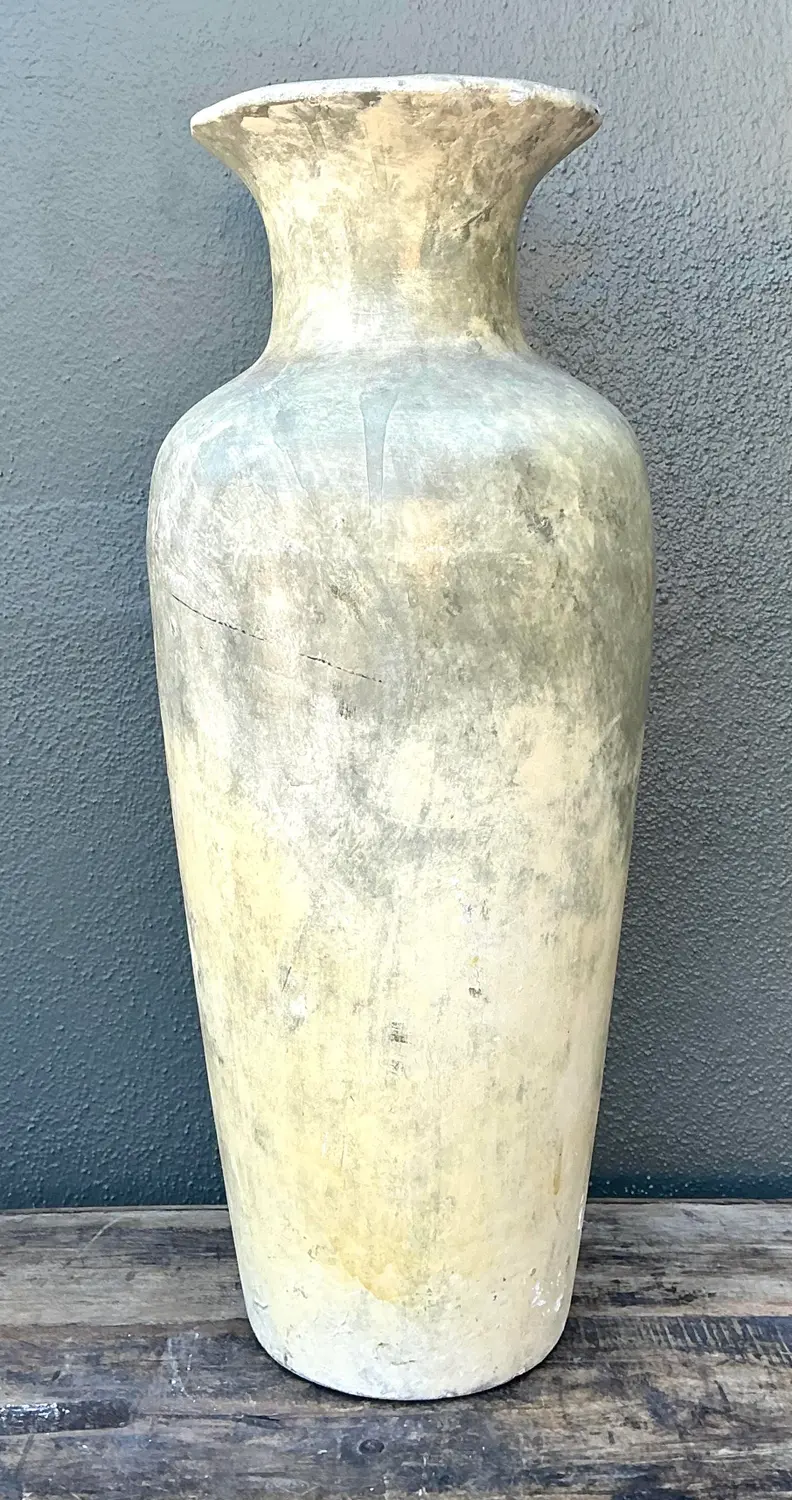 Vintage Mottled Plaster Vase - Detail view