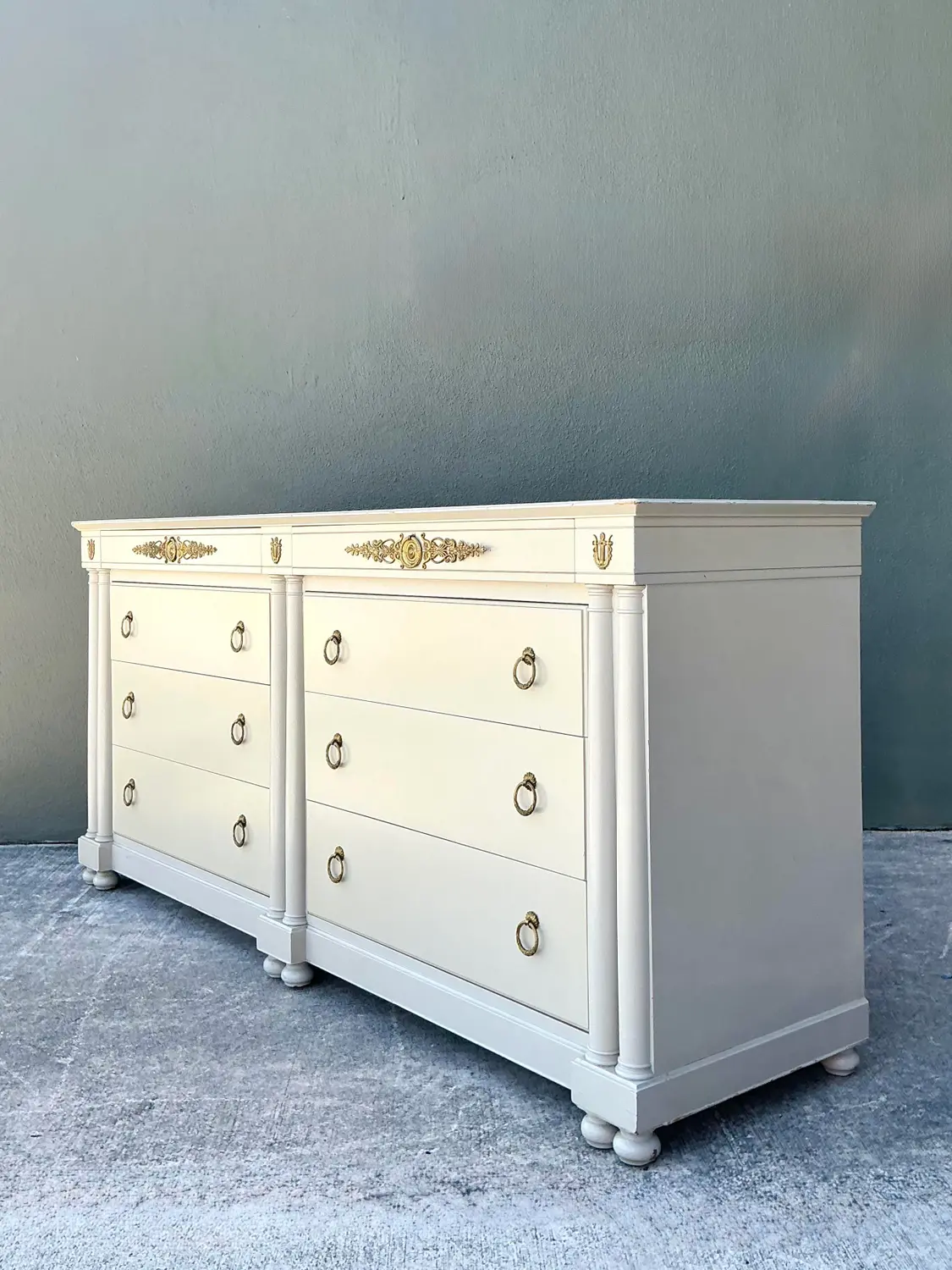 Vintage Neoclassical John Stuart for Johnson Furniture Double Dresser - Side view