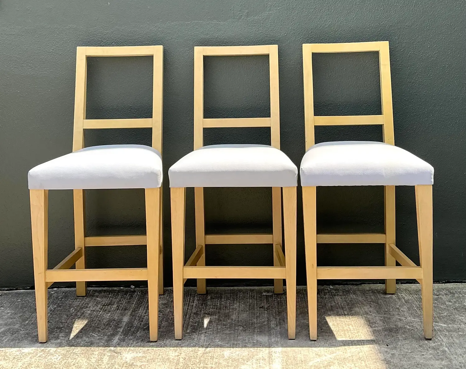 Vintage Niedermaier Pebble Leather Barstools - Set of 3 - Detail view