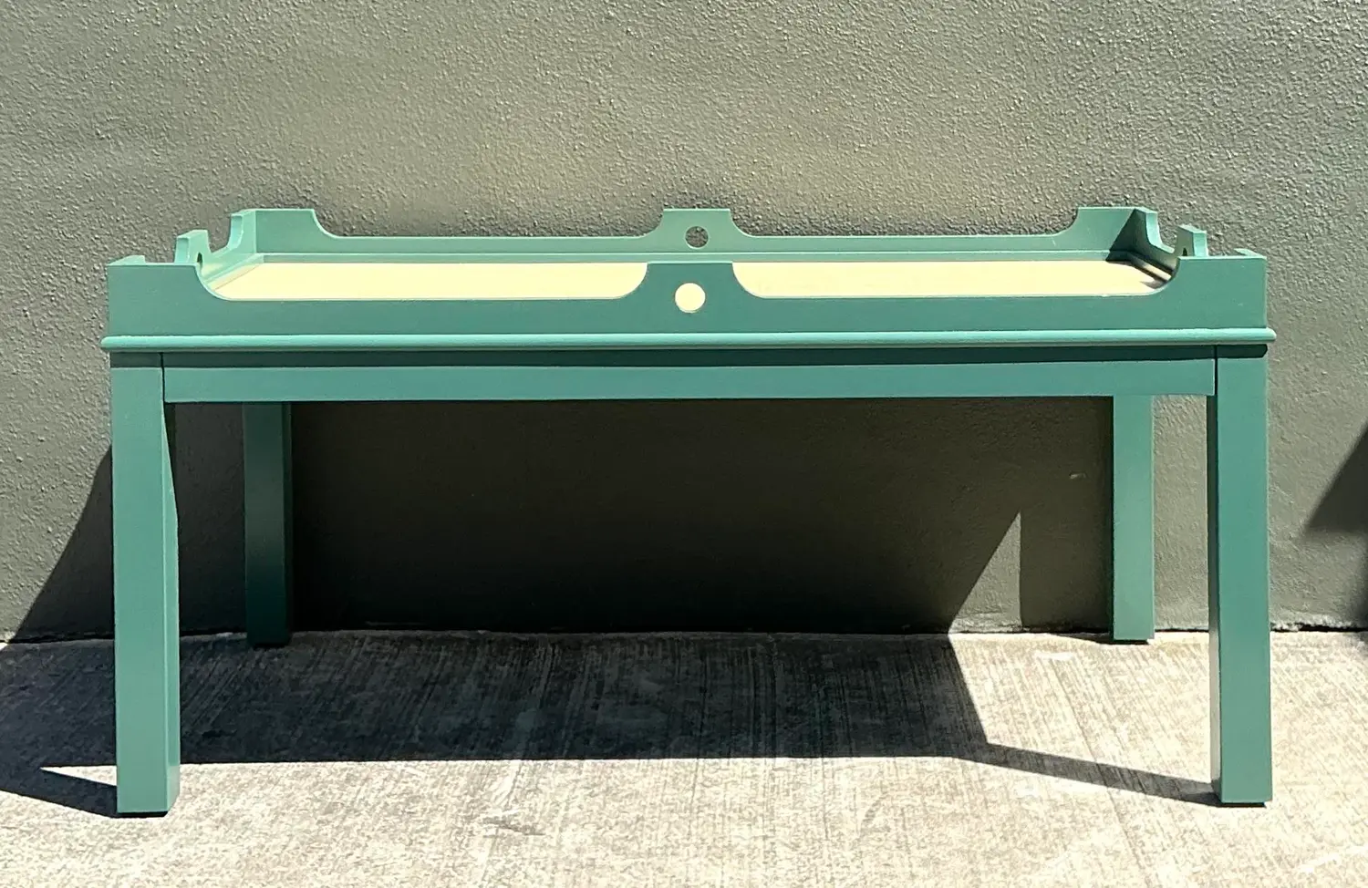 Vintage Oomph Lacquered Coffee Table With Seagrass Top