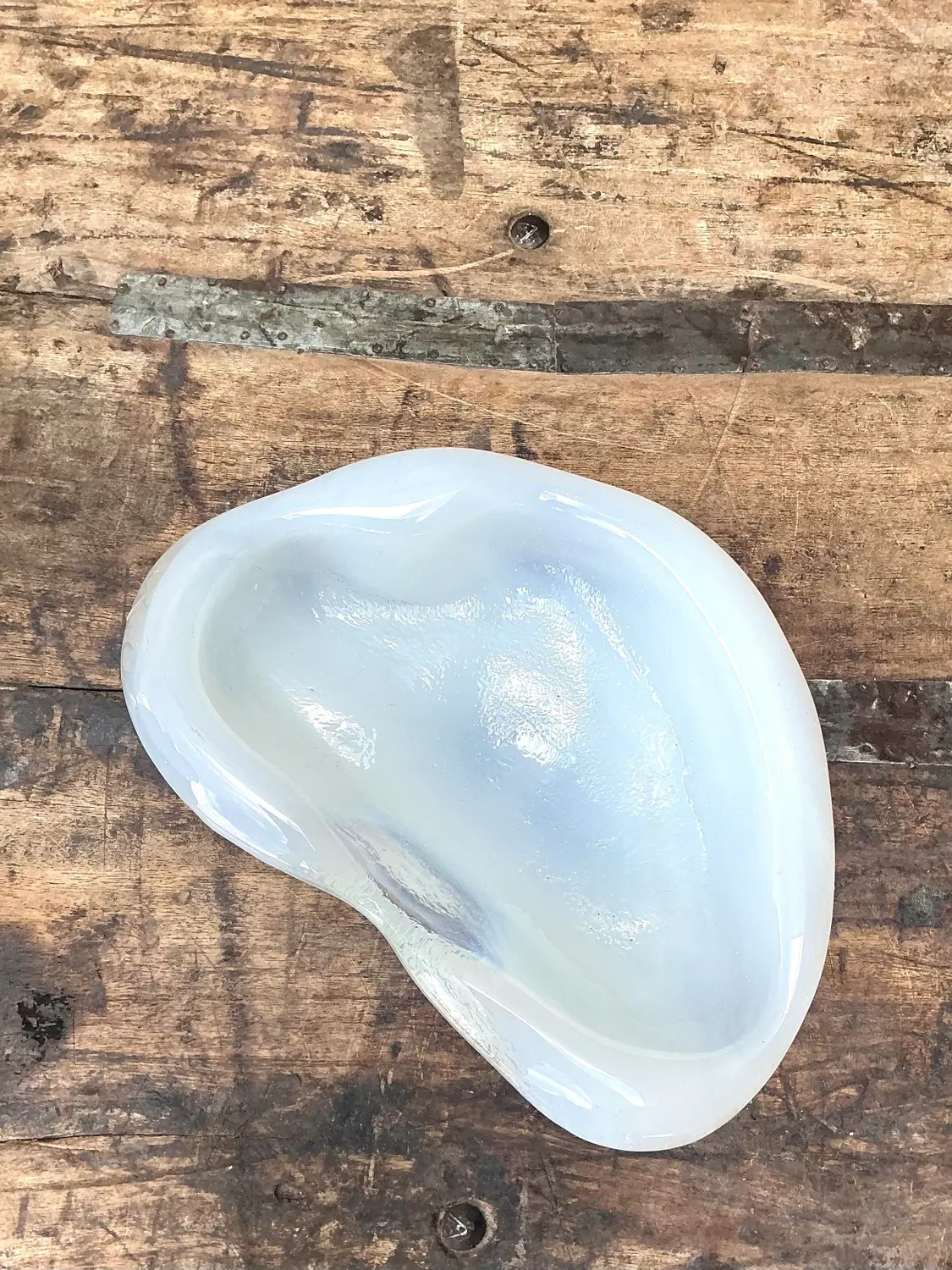 Vintage Opalescent Glass Bowl - Top view