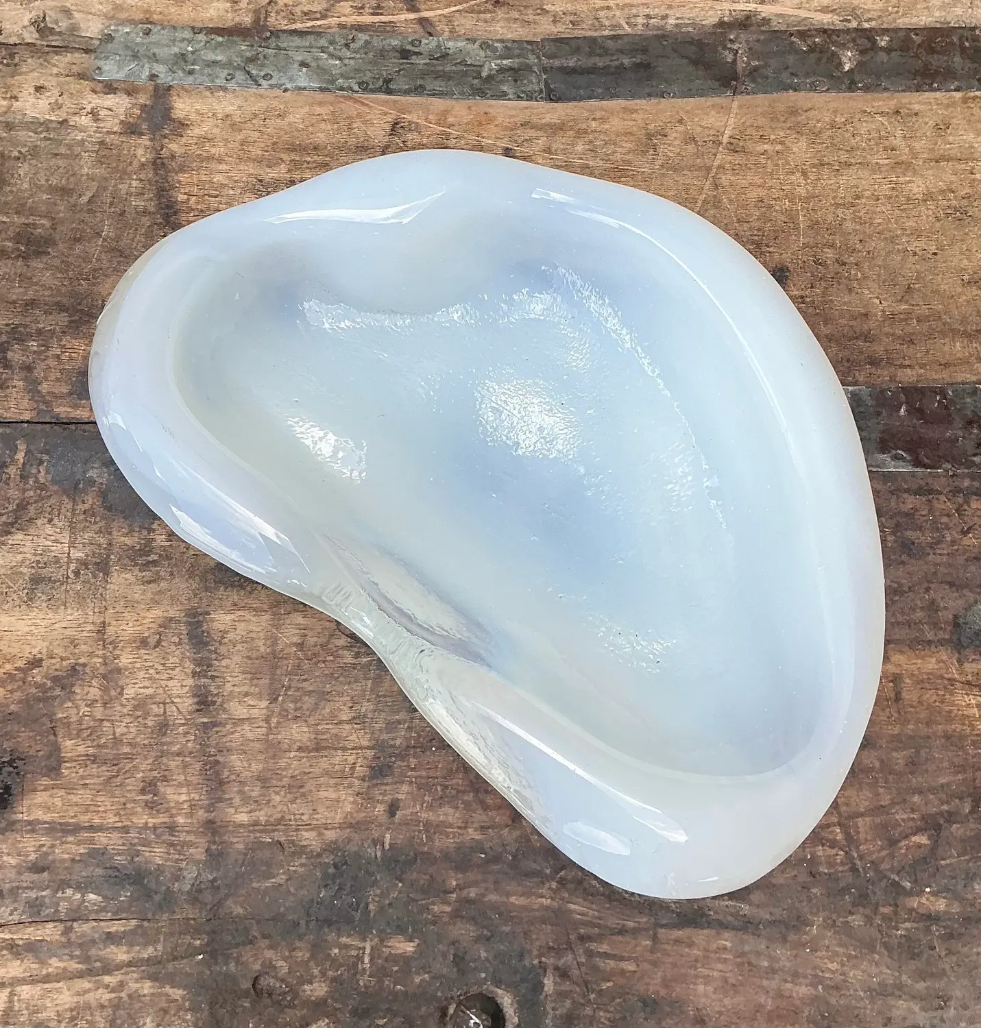 Vintage Opalescent Glass Bowl - Side view