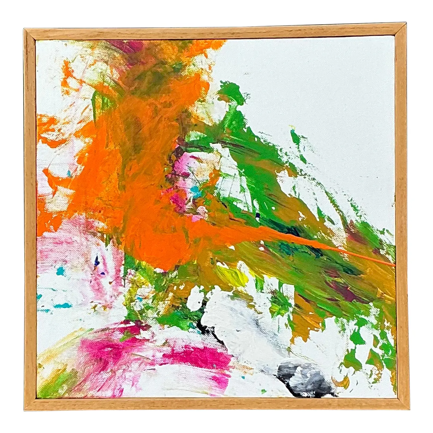 Vintage Original Abstract Oil on Canvas