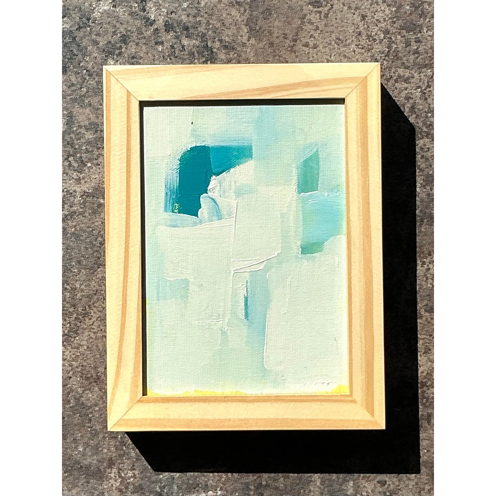 Vintage Original Abstract Oil Painting on Canvas