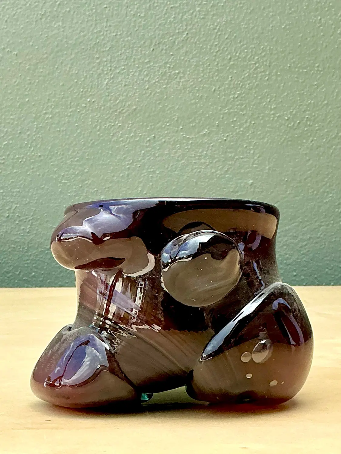 Vintage Original Art Glass Bowl - Back view