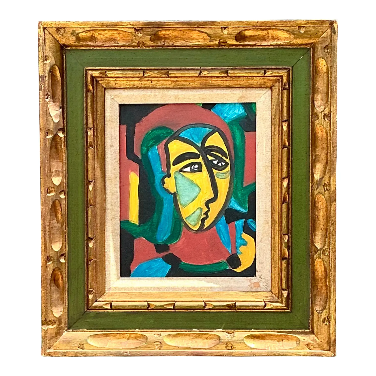 Vintage Original Figurative Oil on Canvas