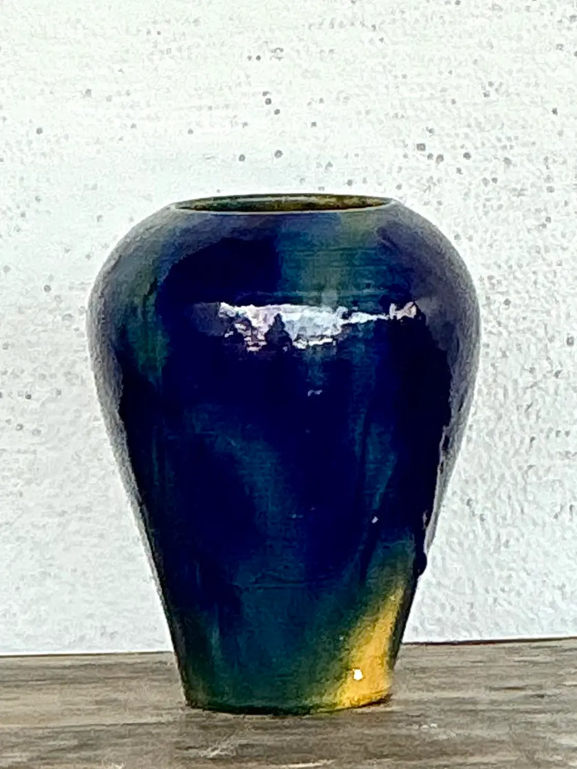 Vintage Original Glazed Ceramic Vase - Side view