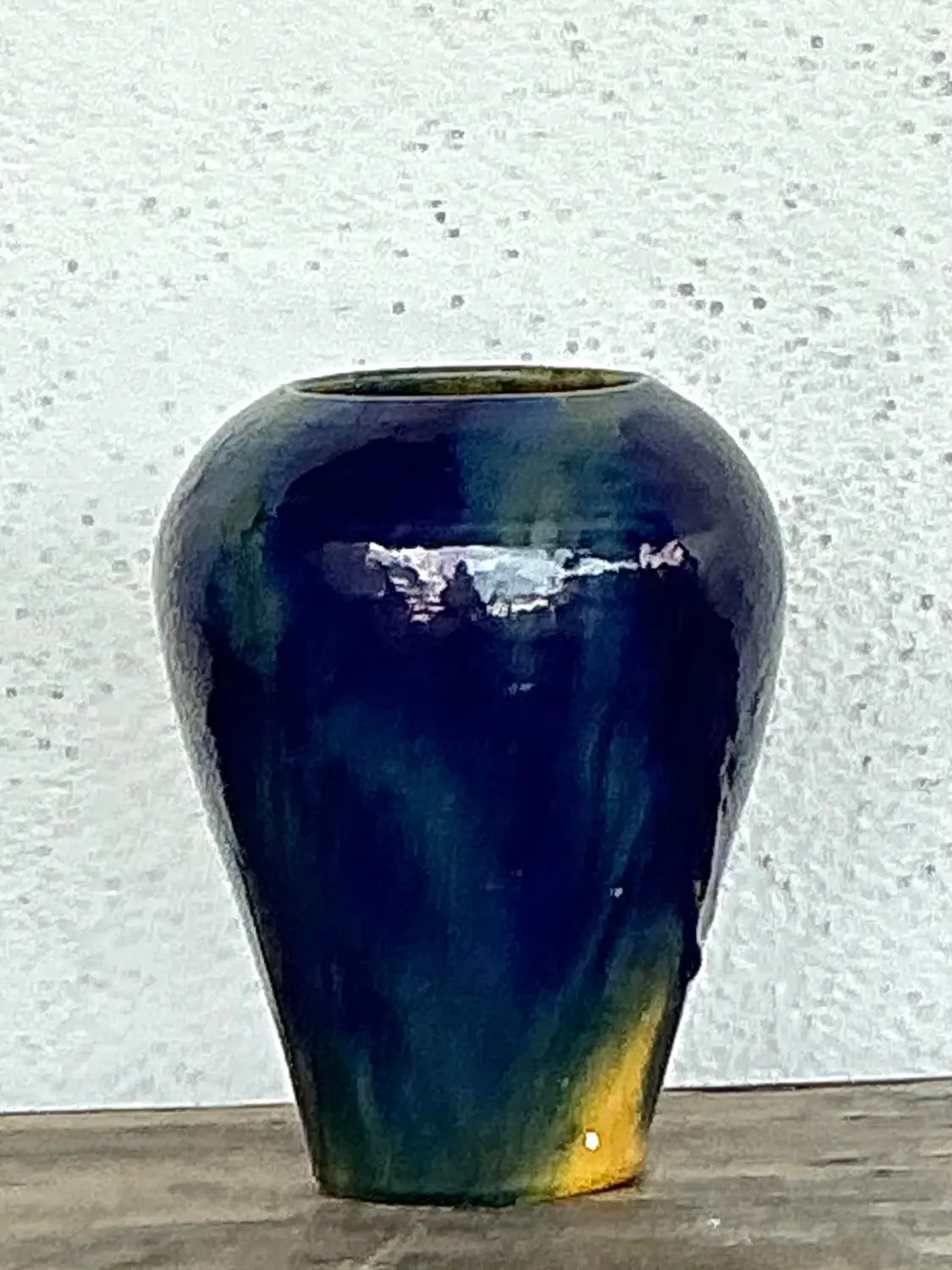 Vintage Original Glazed Ceramic Vase - Back view