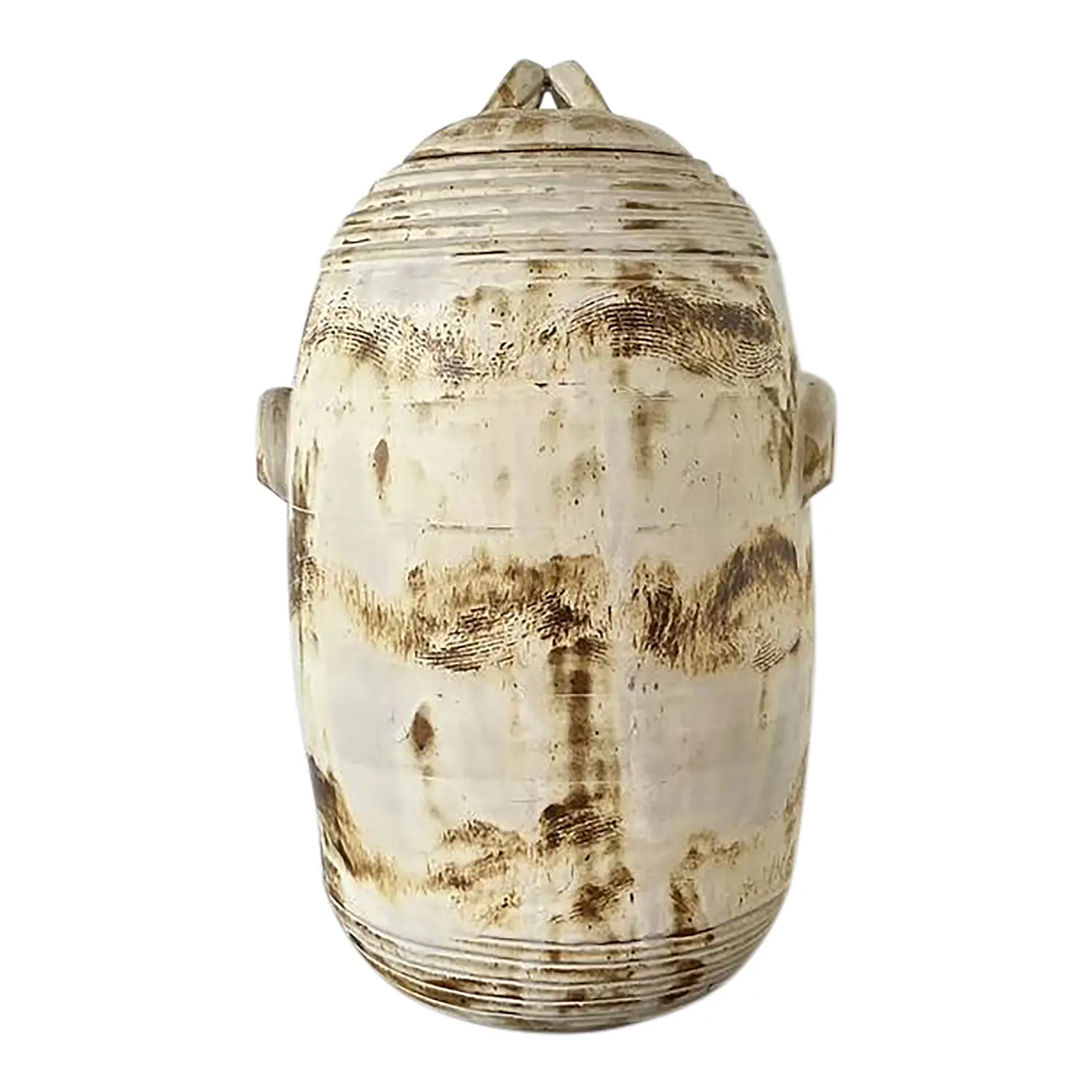 Vintage Original Monumental Studio Pottery Lidded Moonchild Vase