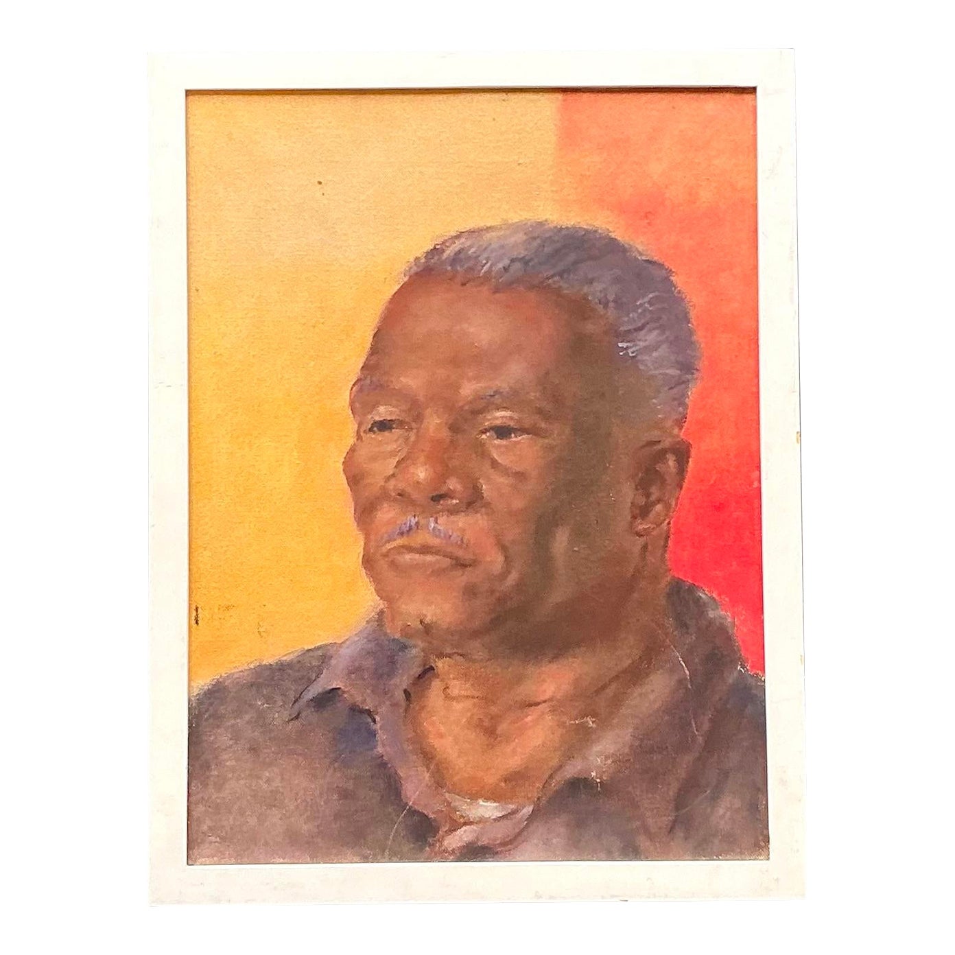 Vintage Original Oil Portrait on Canvas