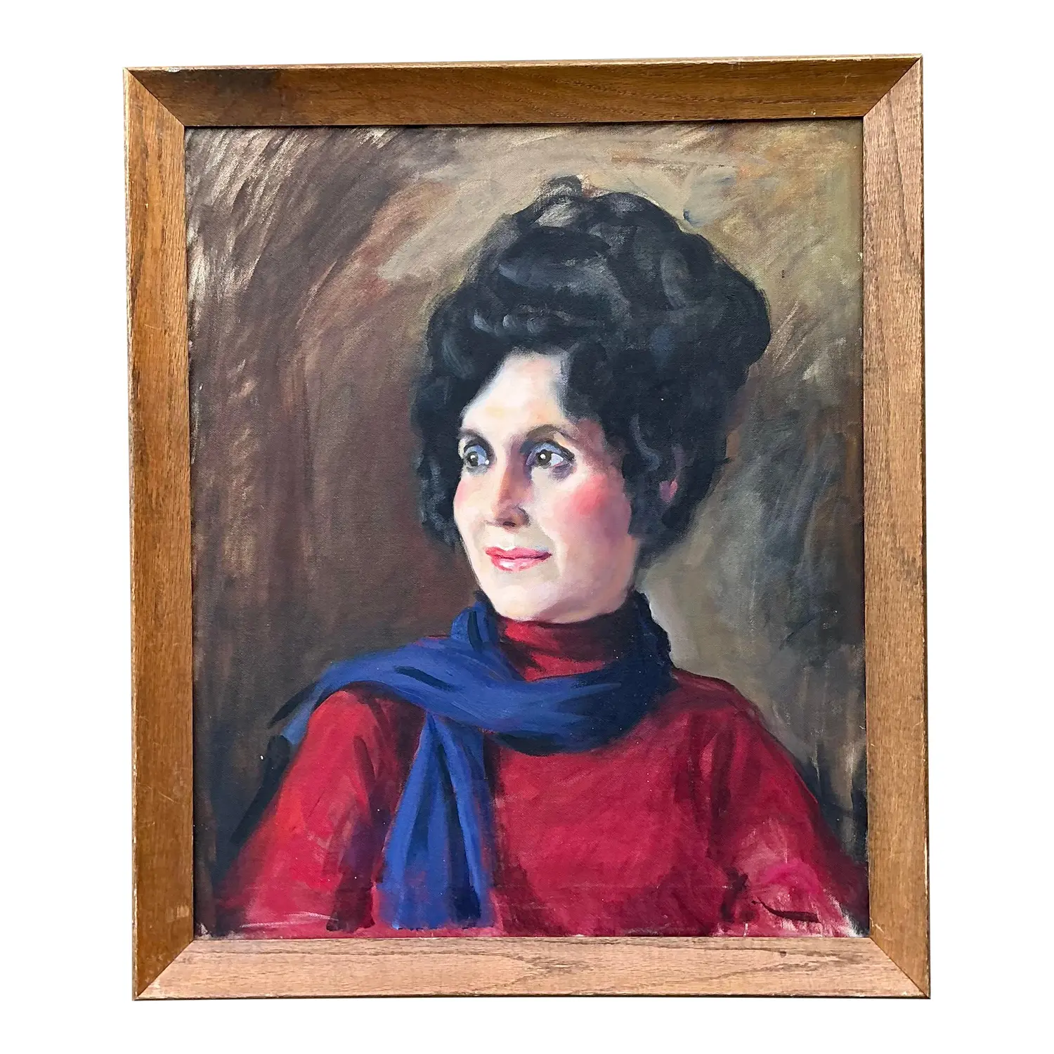Vintage Original Oil Portrait on Canvas