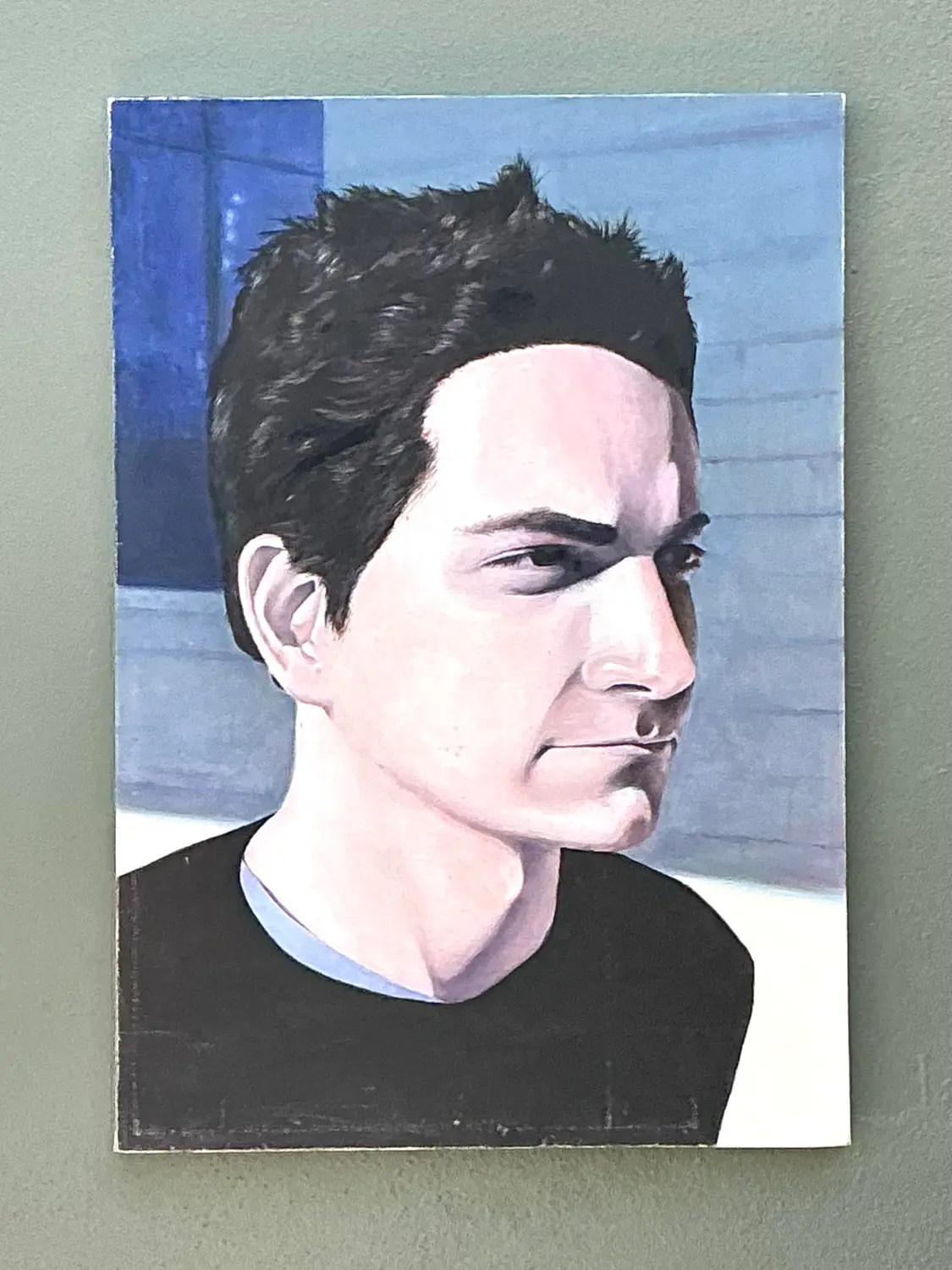 Vintage Original Oil Portrait on Canvas - Detail view