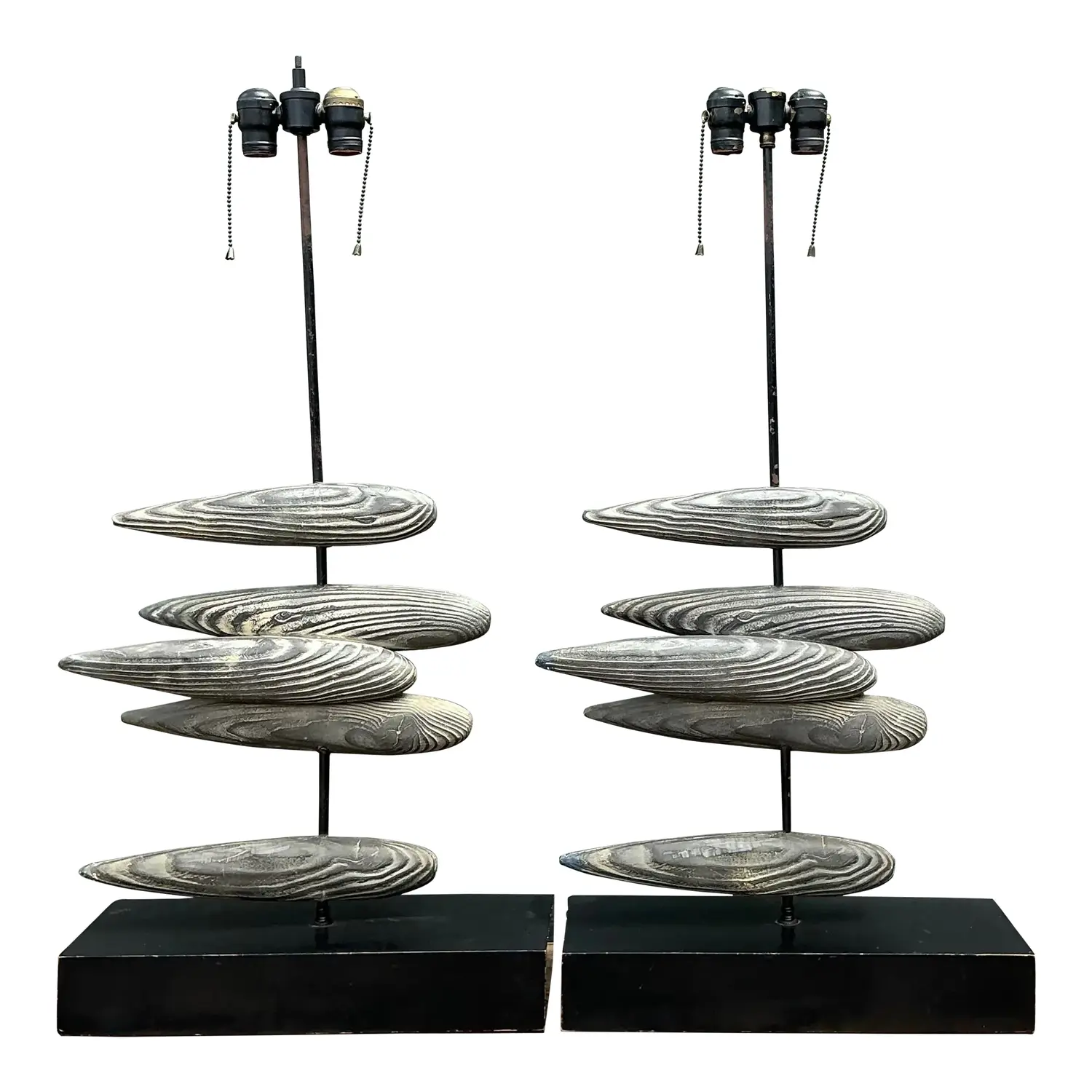 Vintage Original Postmodern Fish Lamps - A Pair