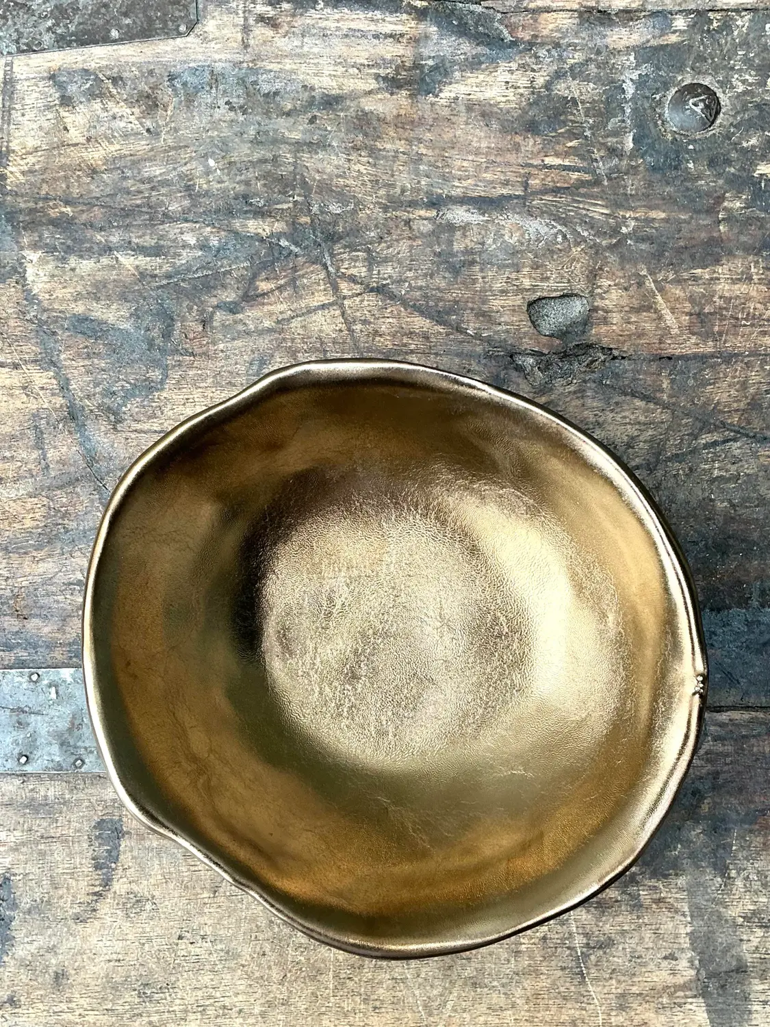 Vintage Original Slab Built Studio Pottery Bowl - Side view