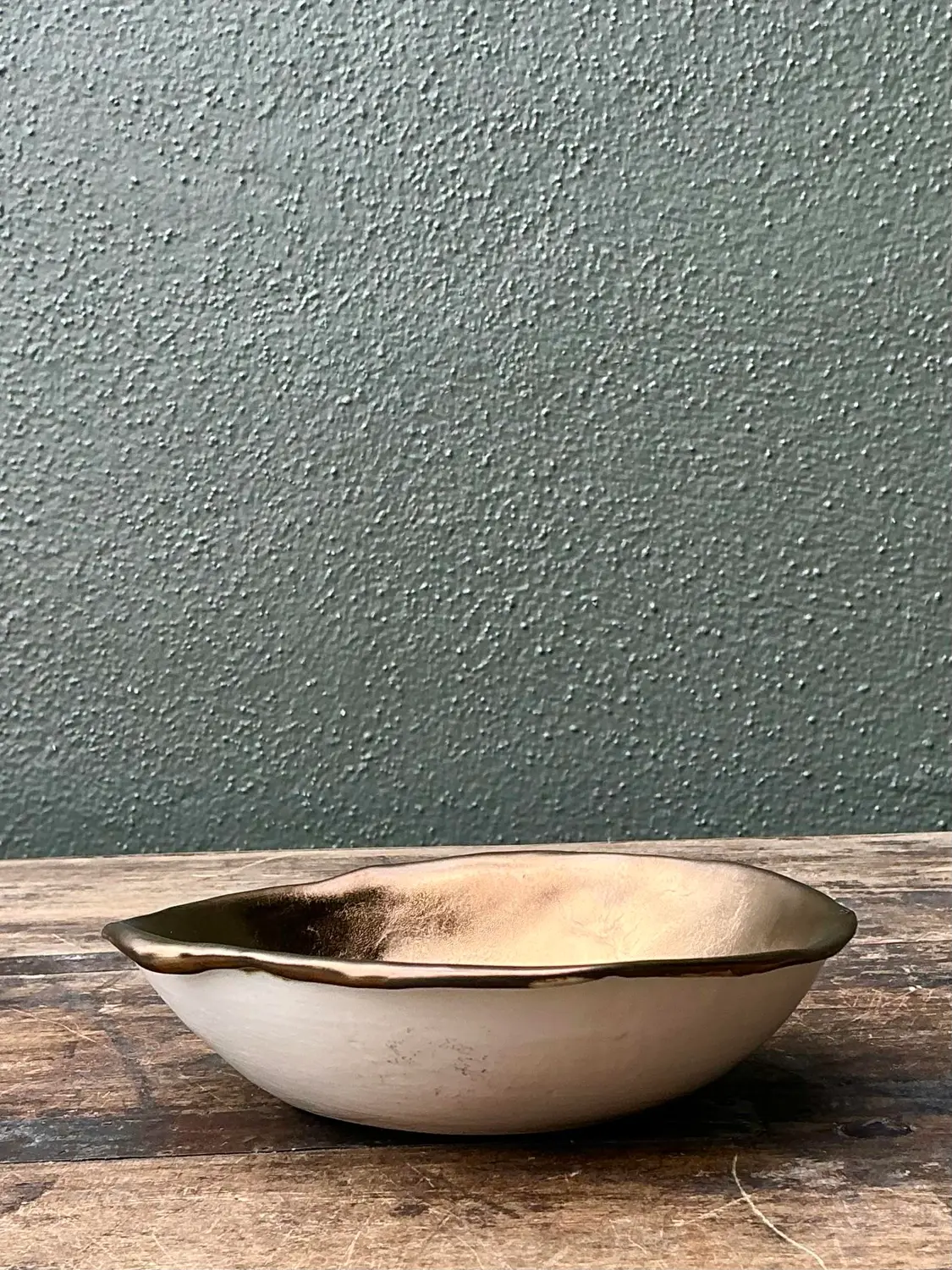 Vintage Original Slab Built Studio Pottery Bowl - Detail view